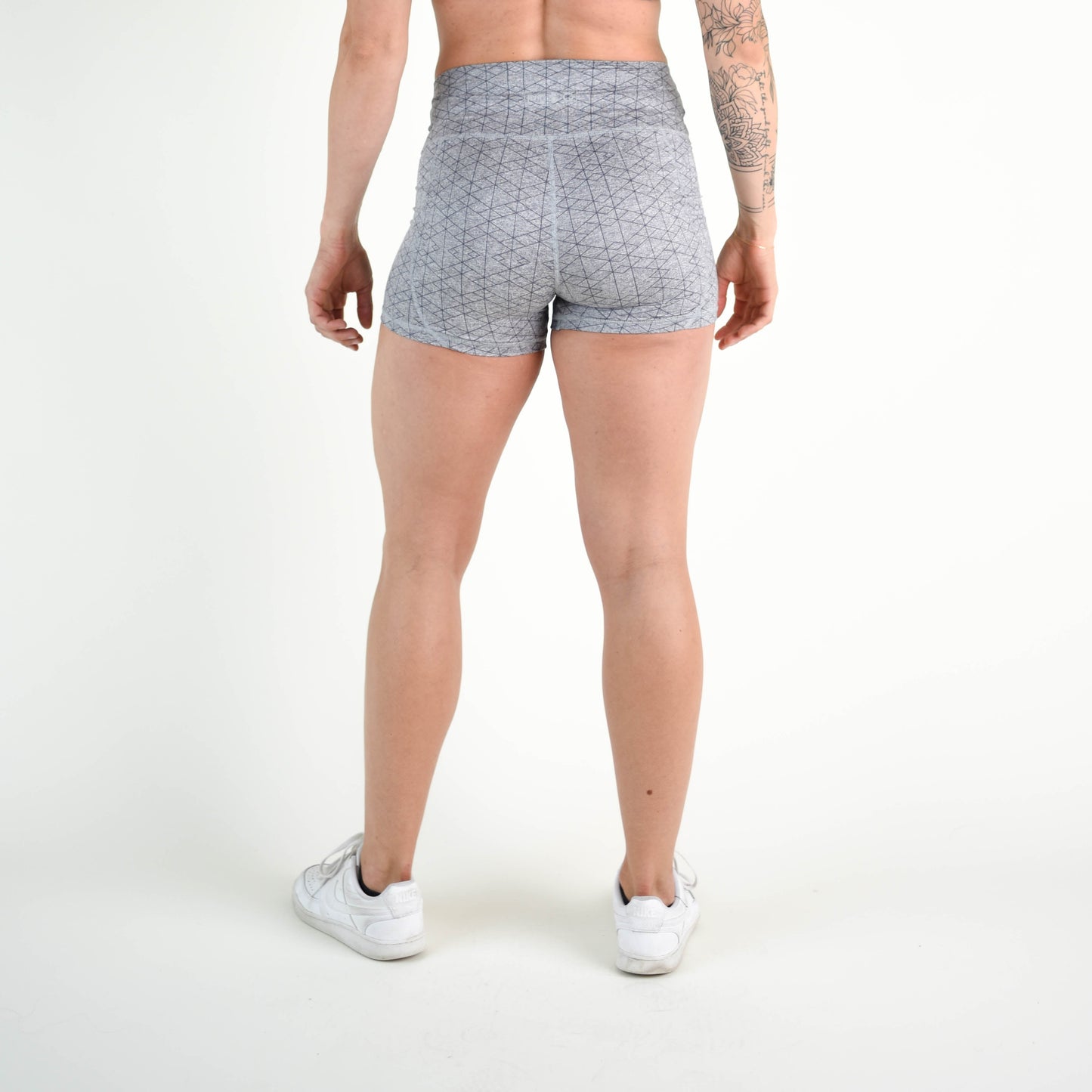 FLEO Heather Silver Geo Shorts (True High Contour)