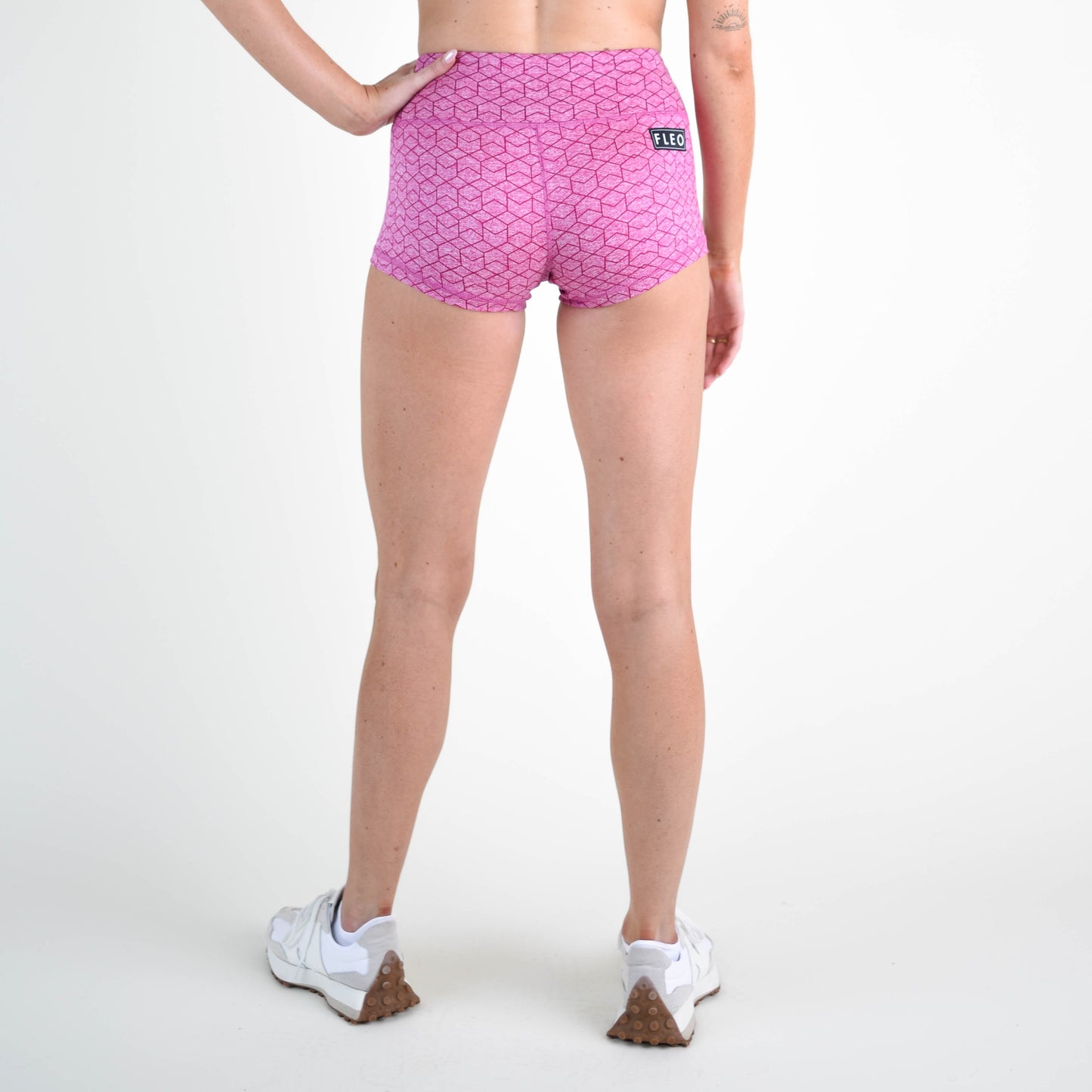FLEO Heather Fuchsia Geo Shorts (Original)