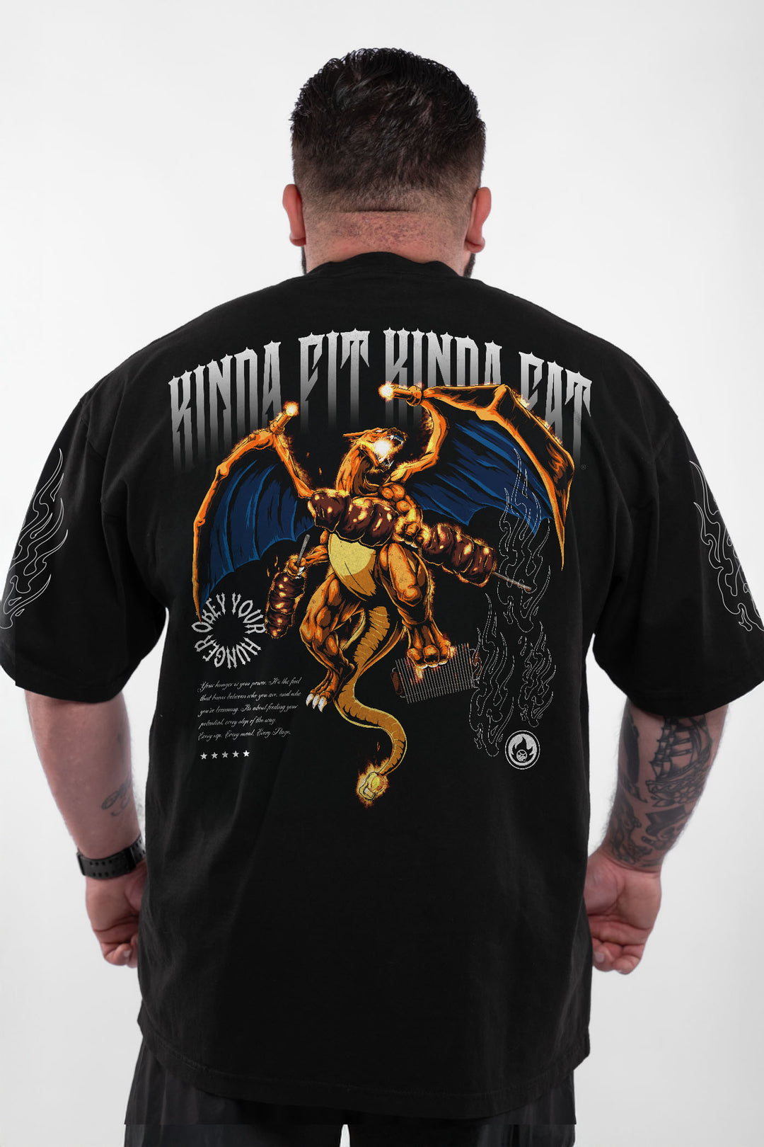 Kinda Fit Kinda Fat Charbeque Premium Oversized Tee