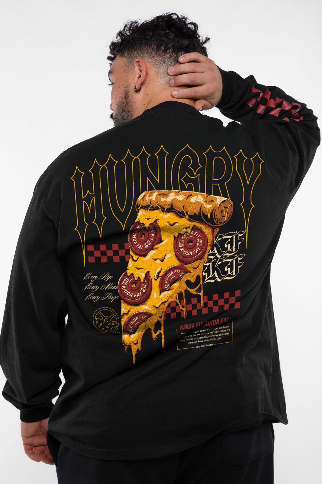 Kinda Fit Kinda Fat Hot N' Ready Premium Oversized Longsleeve Tee