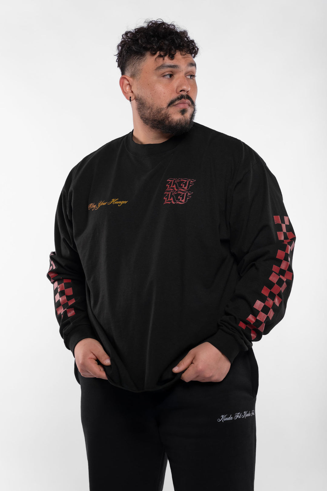 Kinda Fit Kinda Fat Hot N' Ready Premium Oversized Longsleeve Tee