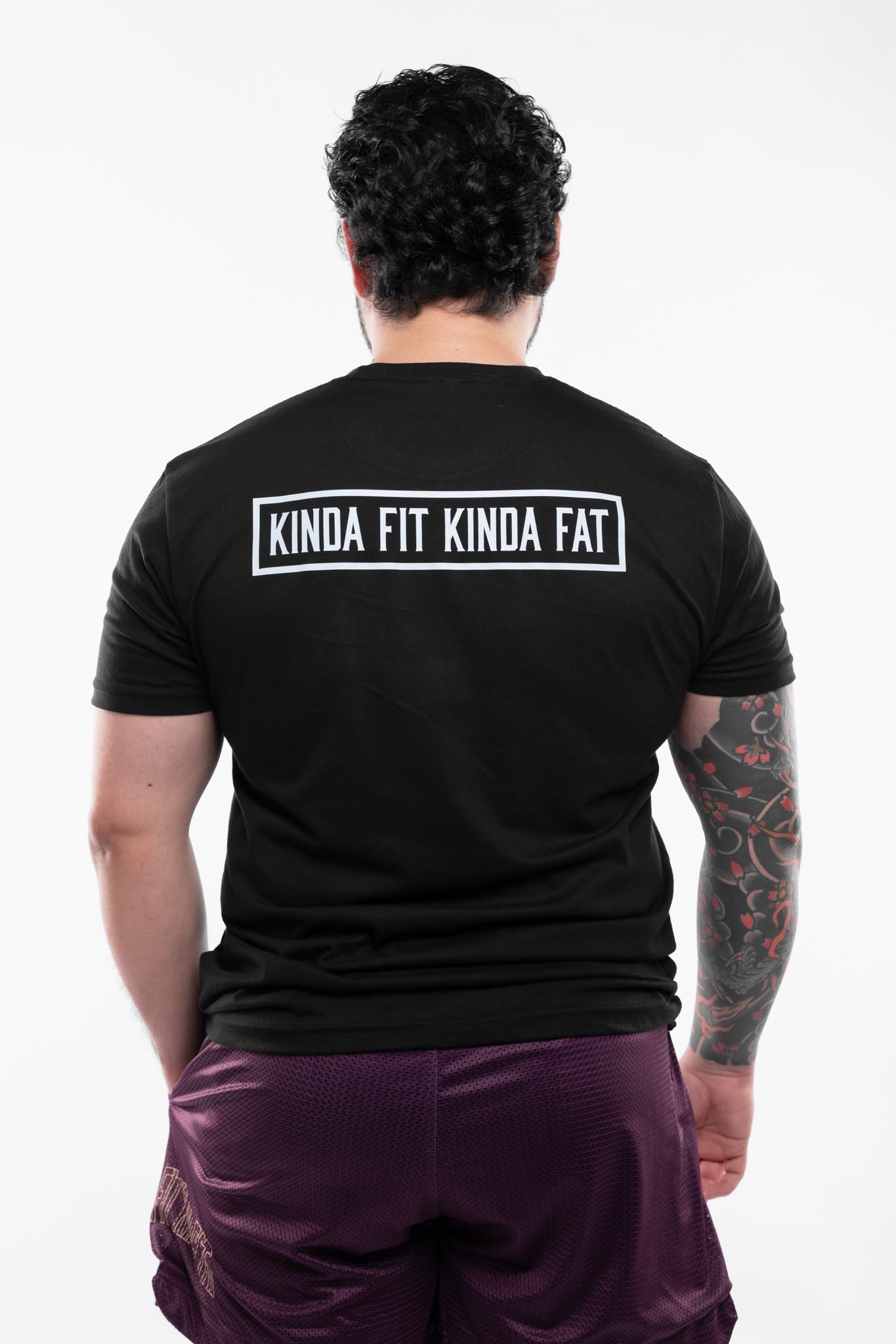 Kinda Fit Kinda Fat Bar Logo Tee (Black / White)