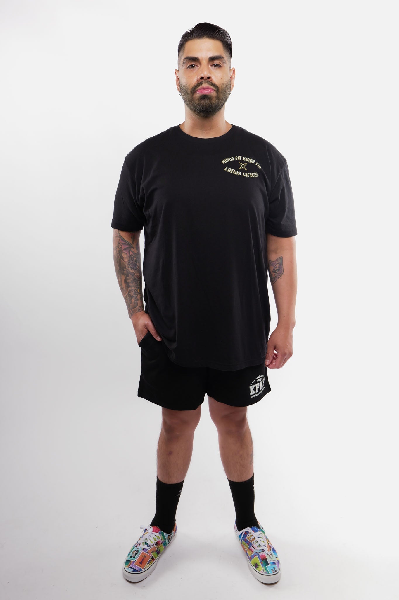 Kinda Fit Kinda Fat KFKF x Latina Lifters Elote Fuerte Tee (Black)