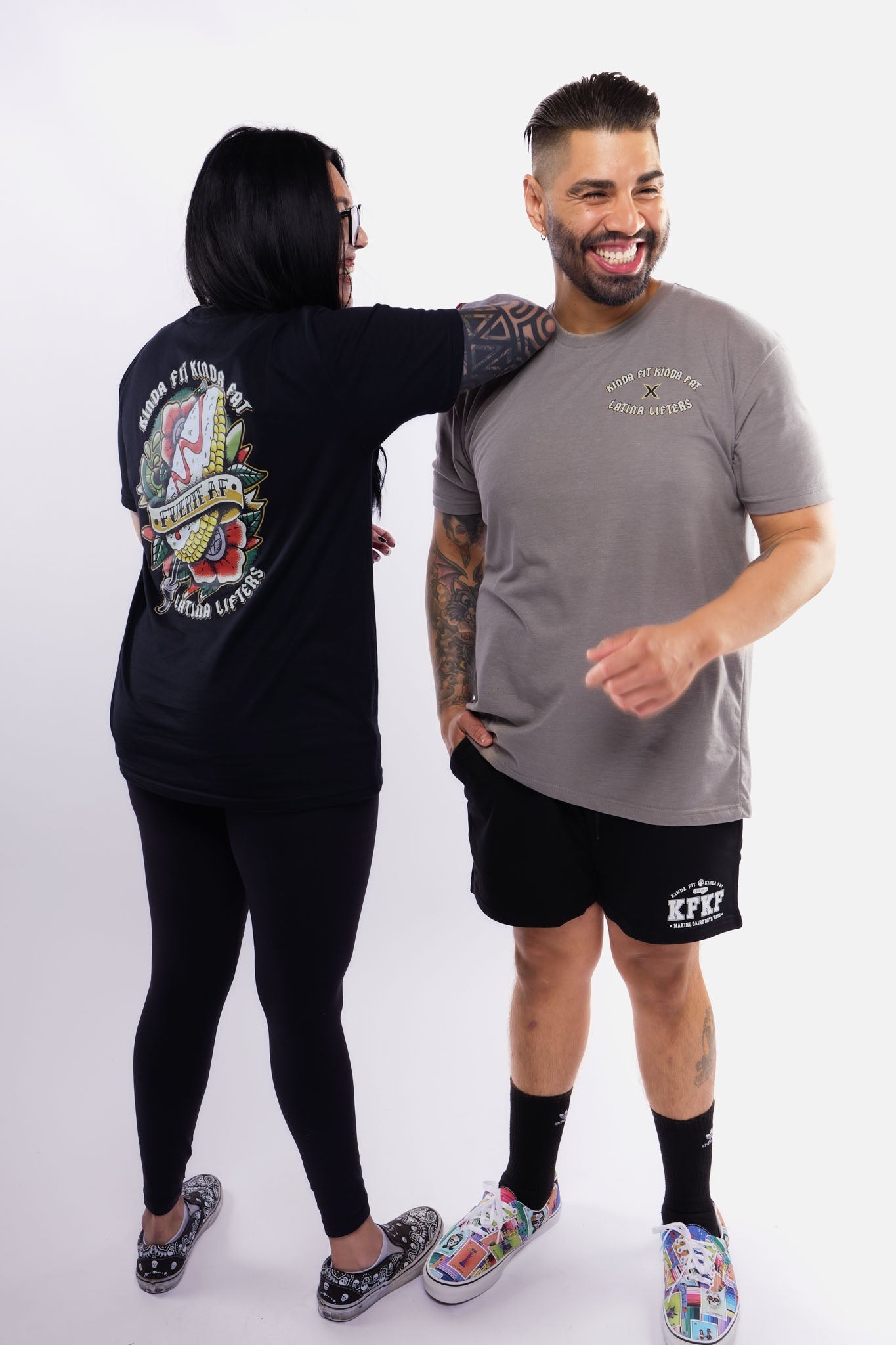Kinda Fit Kinda Fat KFKF x Latina Lifters Elote Fuerte Tee (Stone)