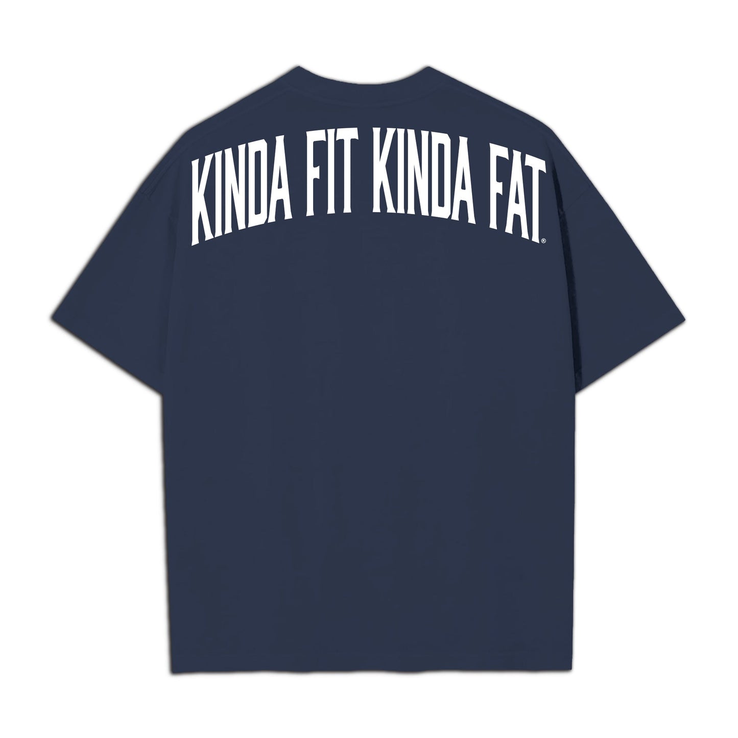 Kinda Fit Kinda Fat Fahrenheit Premium Oversized Tee (Navy)