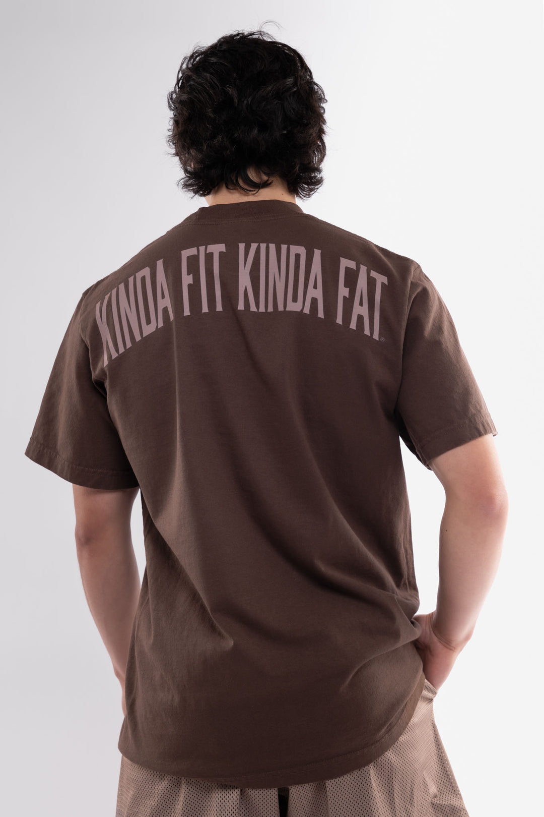 Kinda Fit Kinda Fat Fahrenheit Premium Oversized Tee (Brown)