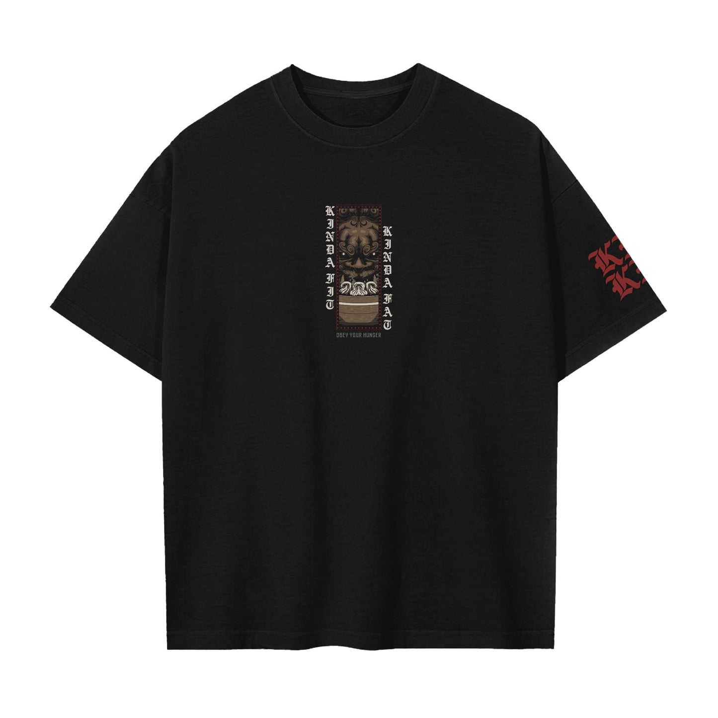 Kinda Fit Kinda Fat Gymsum Guardian Premium Oversized Tee