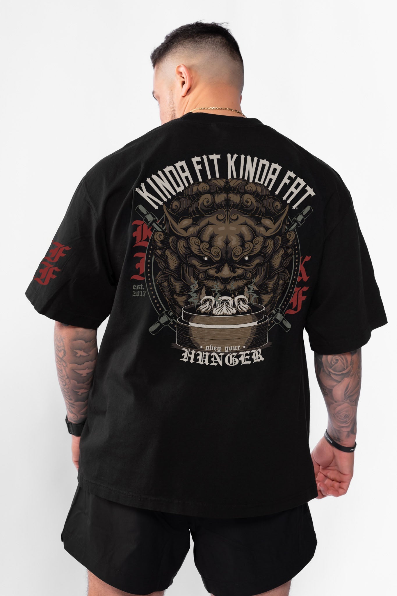 Kinda Fit Kinda Fat Gymsum Guardian Premium Oversized Tee