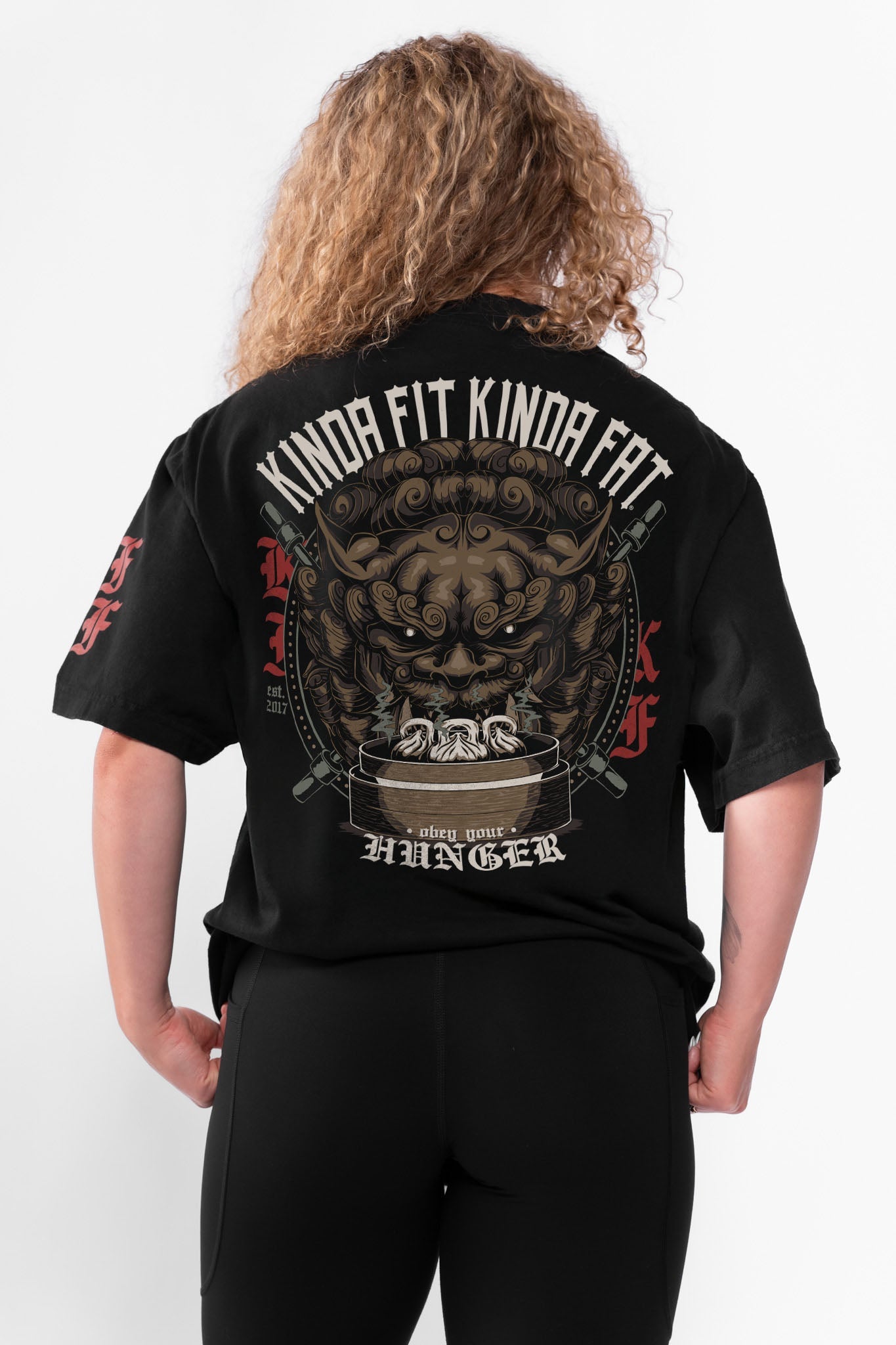 Kinda Fit Kinda Fat Gymsum Guardian Premium Oversized Tee