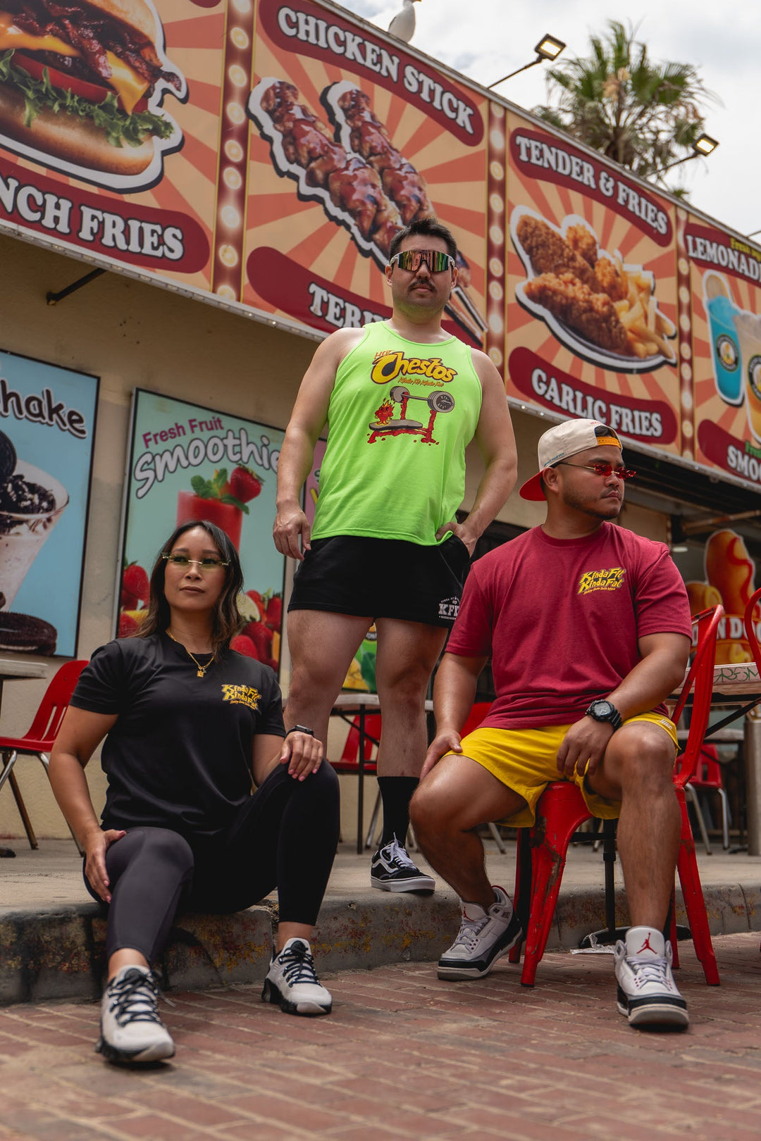 Kinda Fit Kinda Fat Hot Chestos Tee (Black)