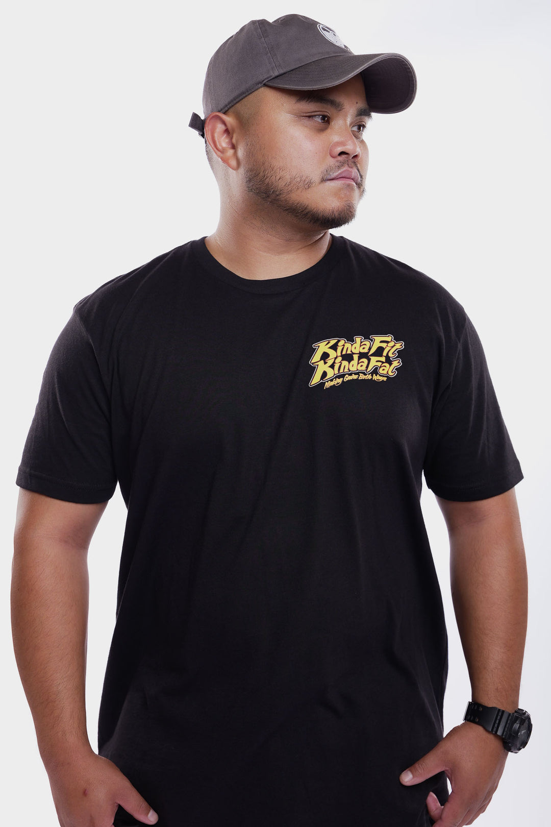 Kinda Fit Kinda Fat Hot Chestos Tee (Black)