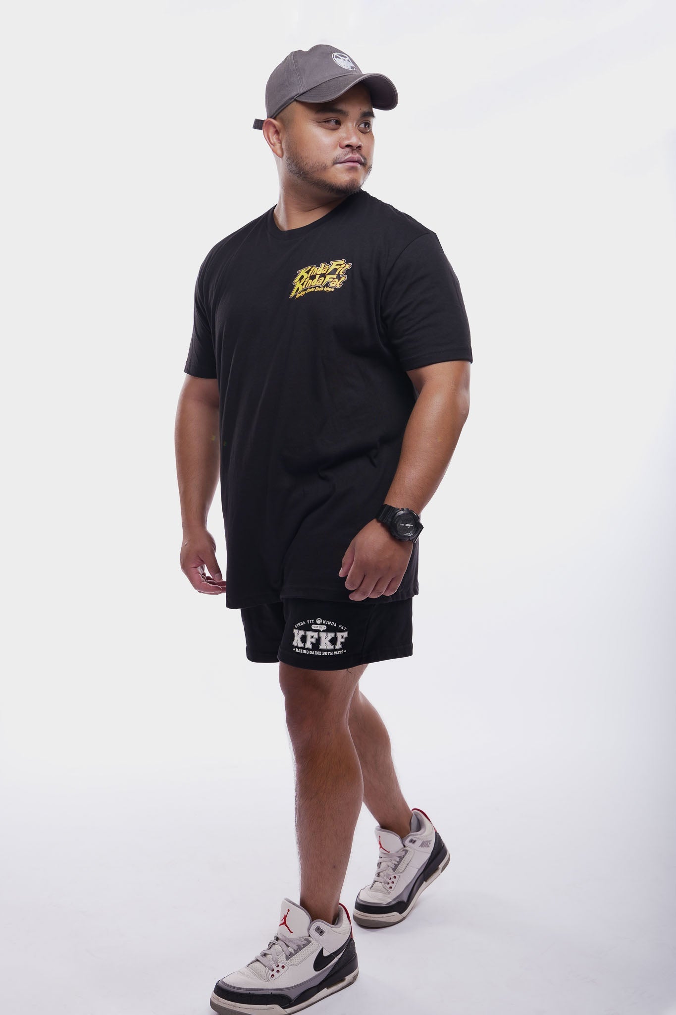 Kinda Fit Kinda Fat Hot Chestos Tee (Black)