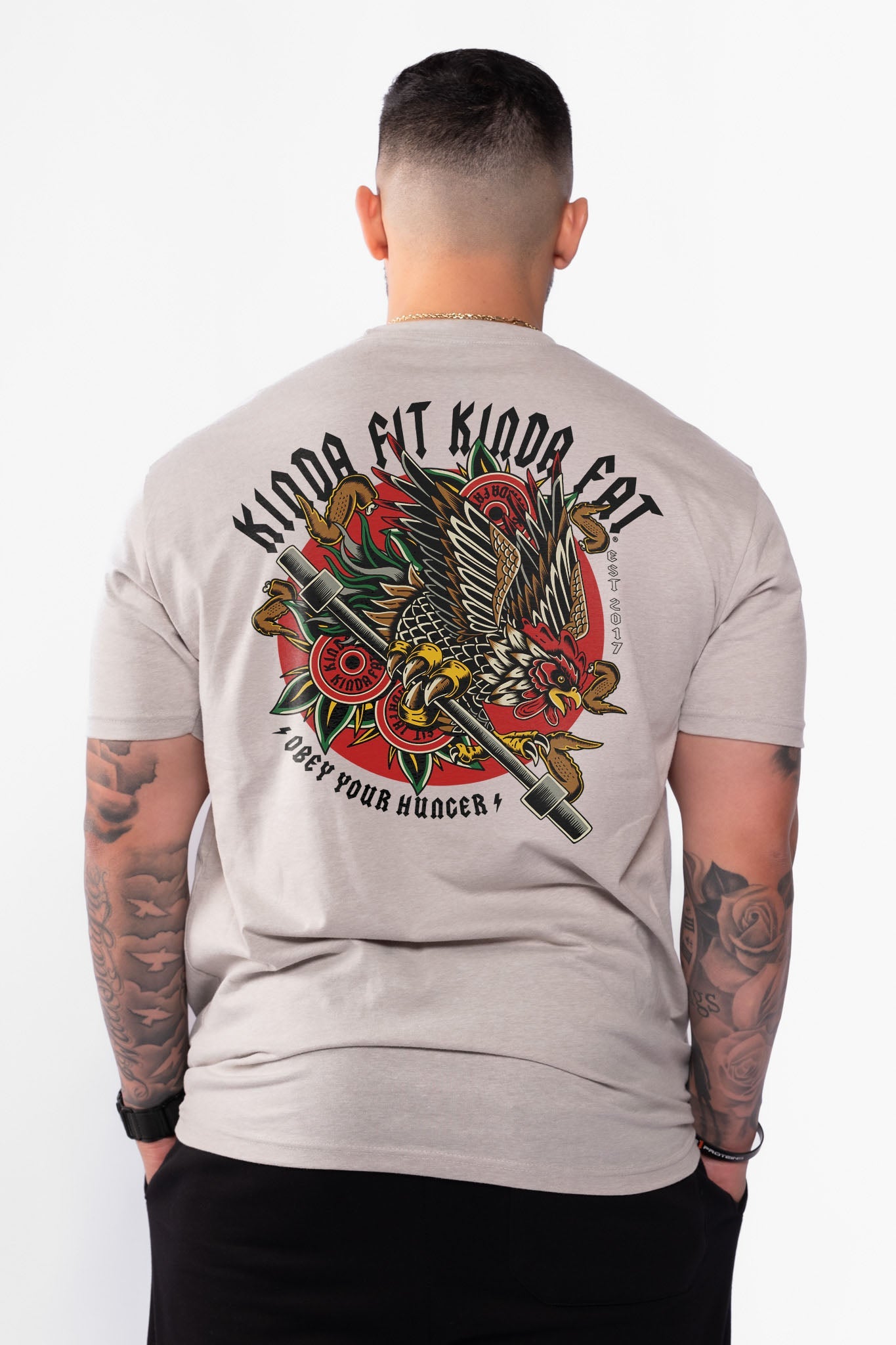 Kinda Fit Kinda Fat Iron Wings Tee (Beige)