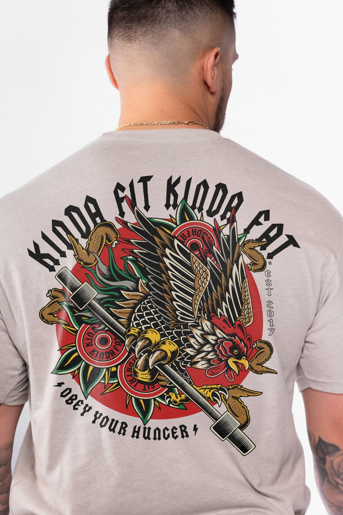 Kinda Fit Kinda Fat Iron Wings Tee (Beige)