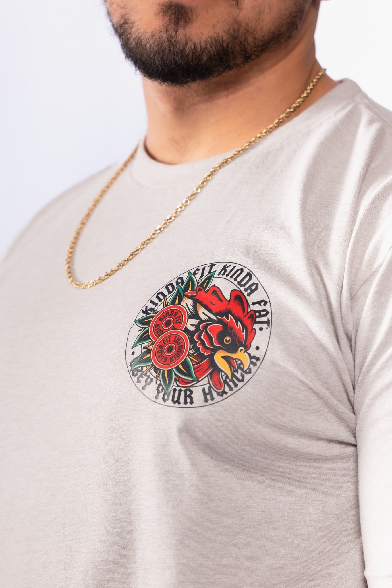 Kinda Fit Kinda Fat Iron Wings Tee (Beige)