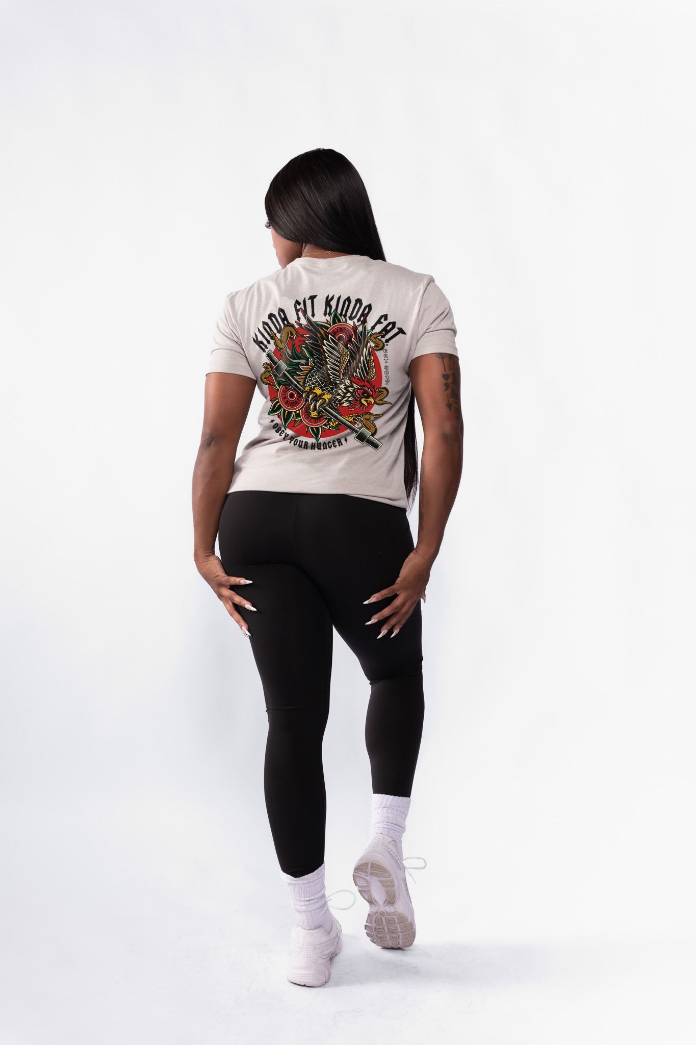 Kinda Fit Kinda Fat Iron Wings Tee (Beige)