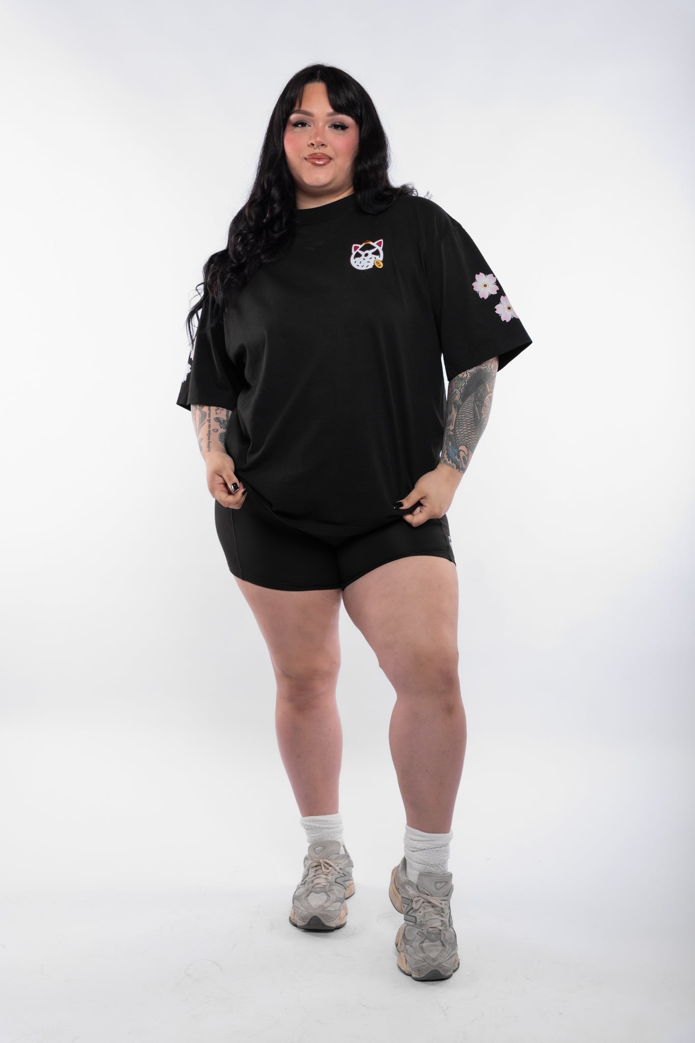 Kinda Fit Kinda Fat Kinda Cat Premium Oversized Tee