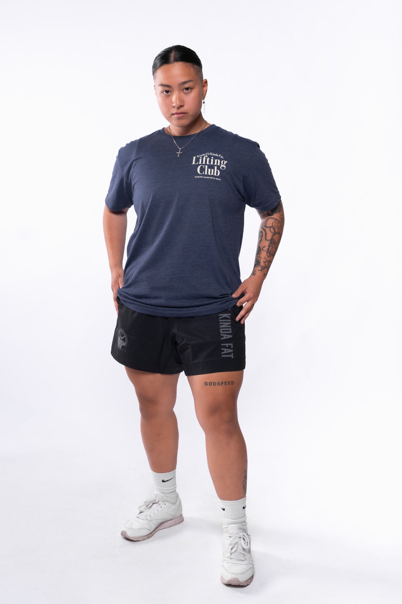 Kinda Fit Kinda Fat Lifting Club Tee (Midnight Navy)