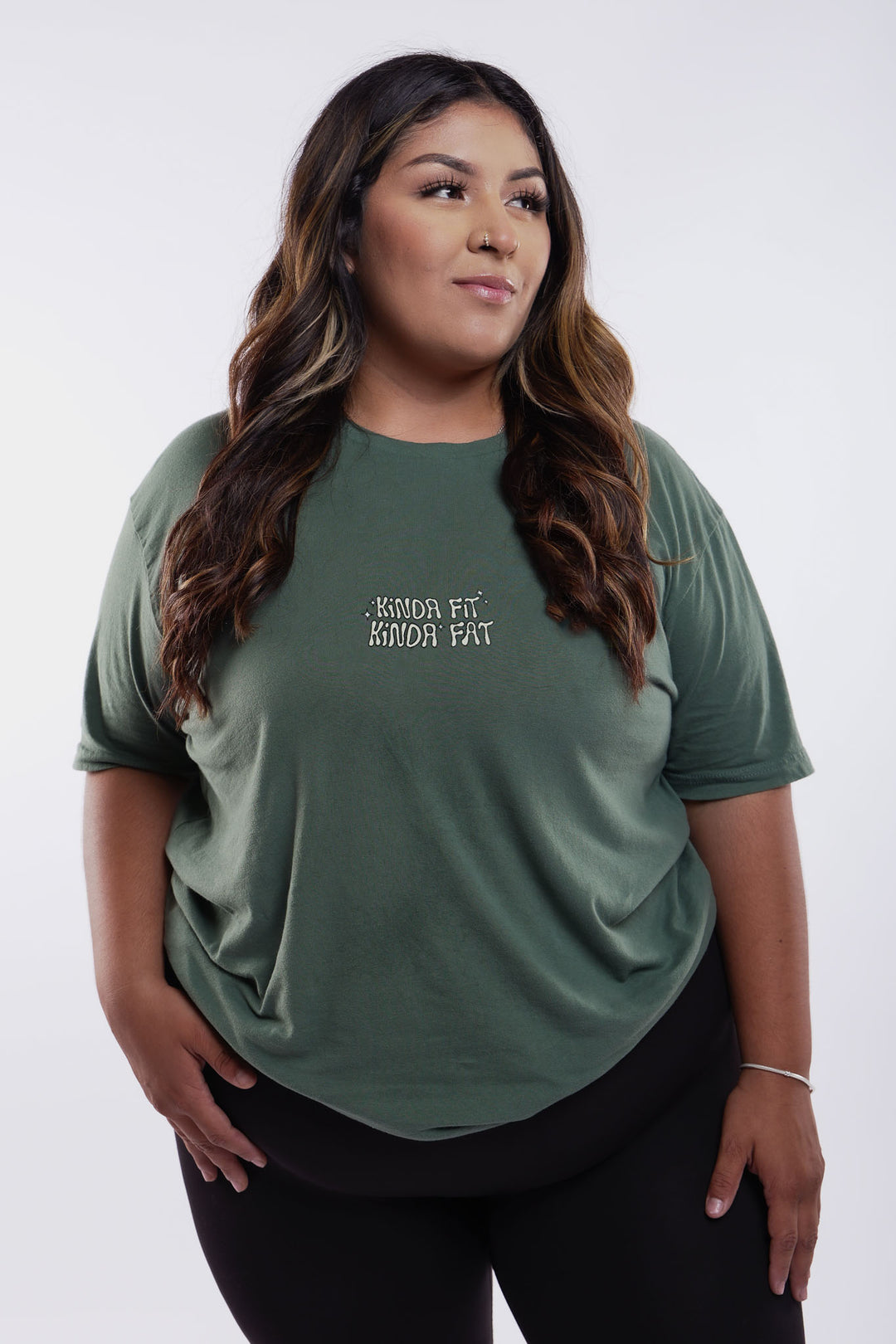 Kinda Fit Kinda Fat Making Gainz Both Ways V2 Tee (Pine)
