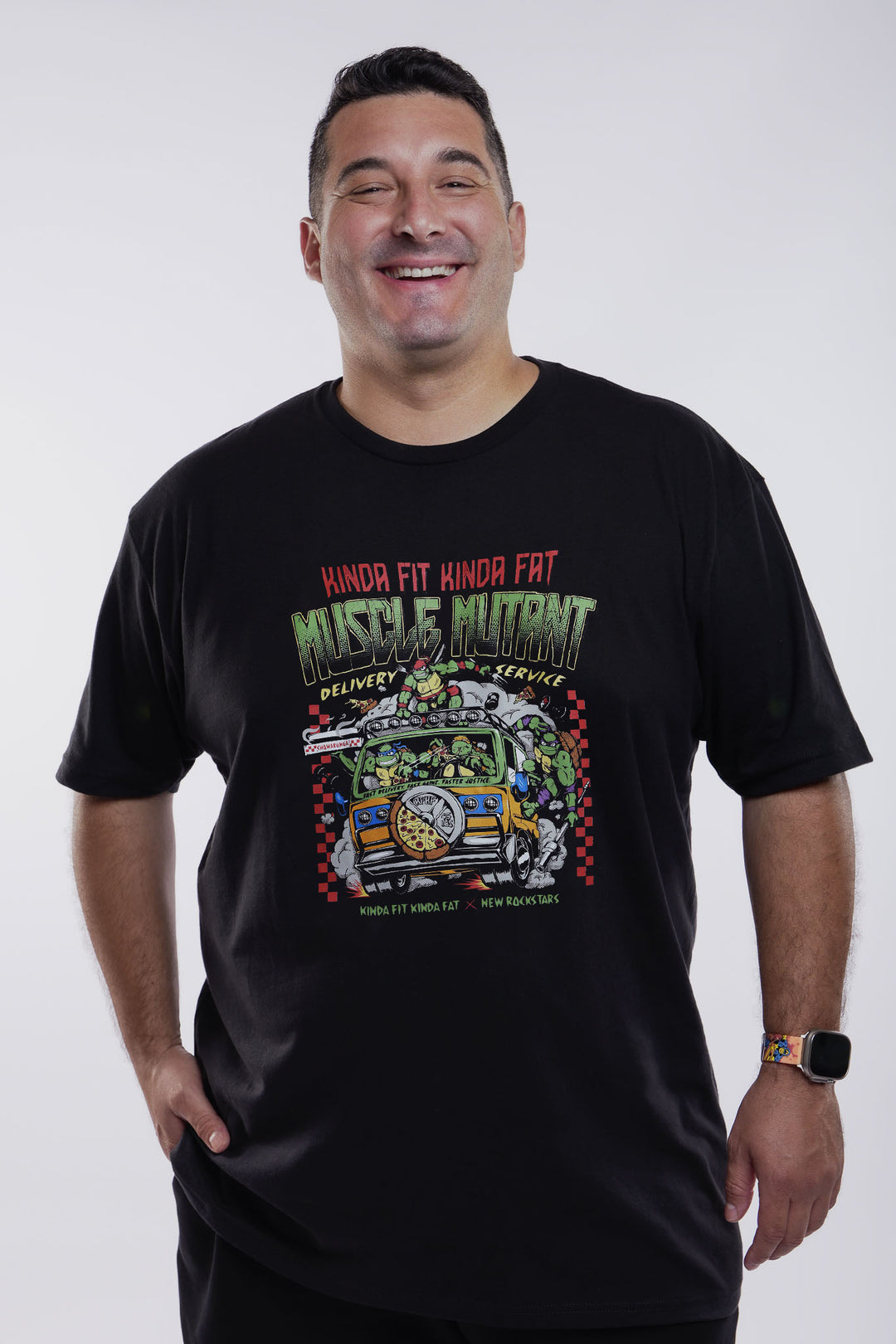 Kinda Fit Kinda Fat KFKF x New Rockstars: Muscle Mutant Delivery Service Tee