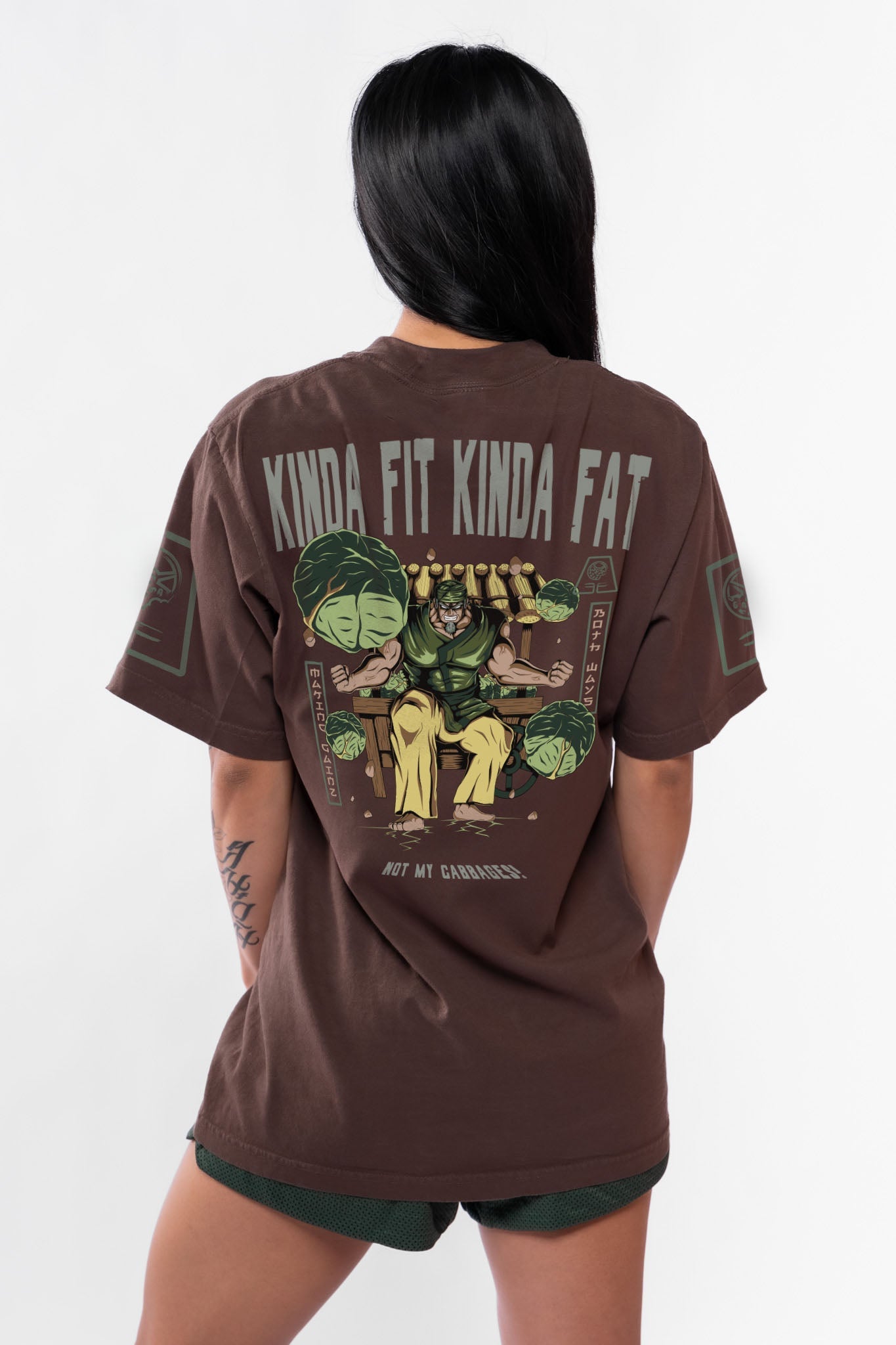 Kinda Fit Kinda Fat Not My Cabbages Premium Oversized Tee