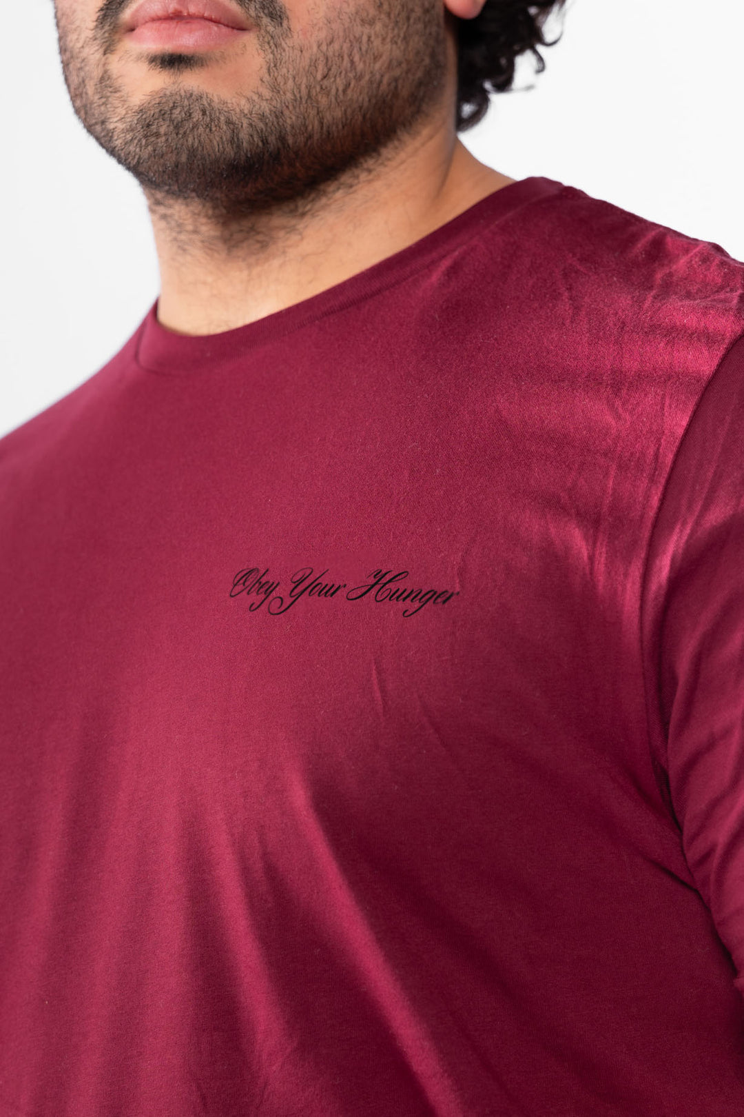 Kinda Fit Kinda Fat Obey Your Hunger Tee (Maroon)