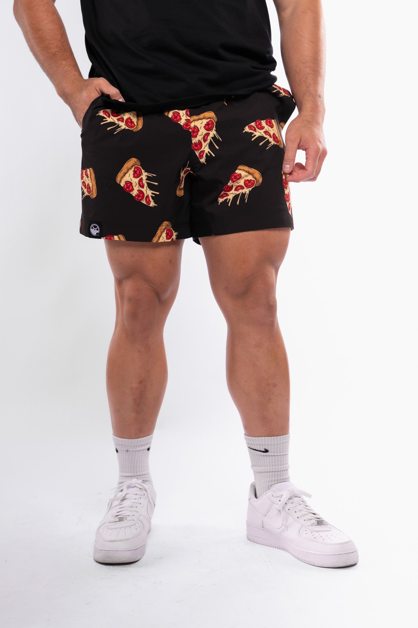 Kinda Fit Kinda Fat Plateroni Pizza 5.5" Training Shorts