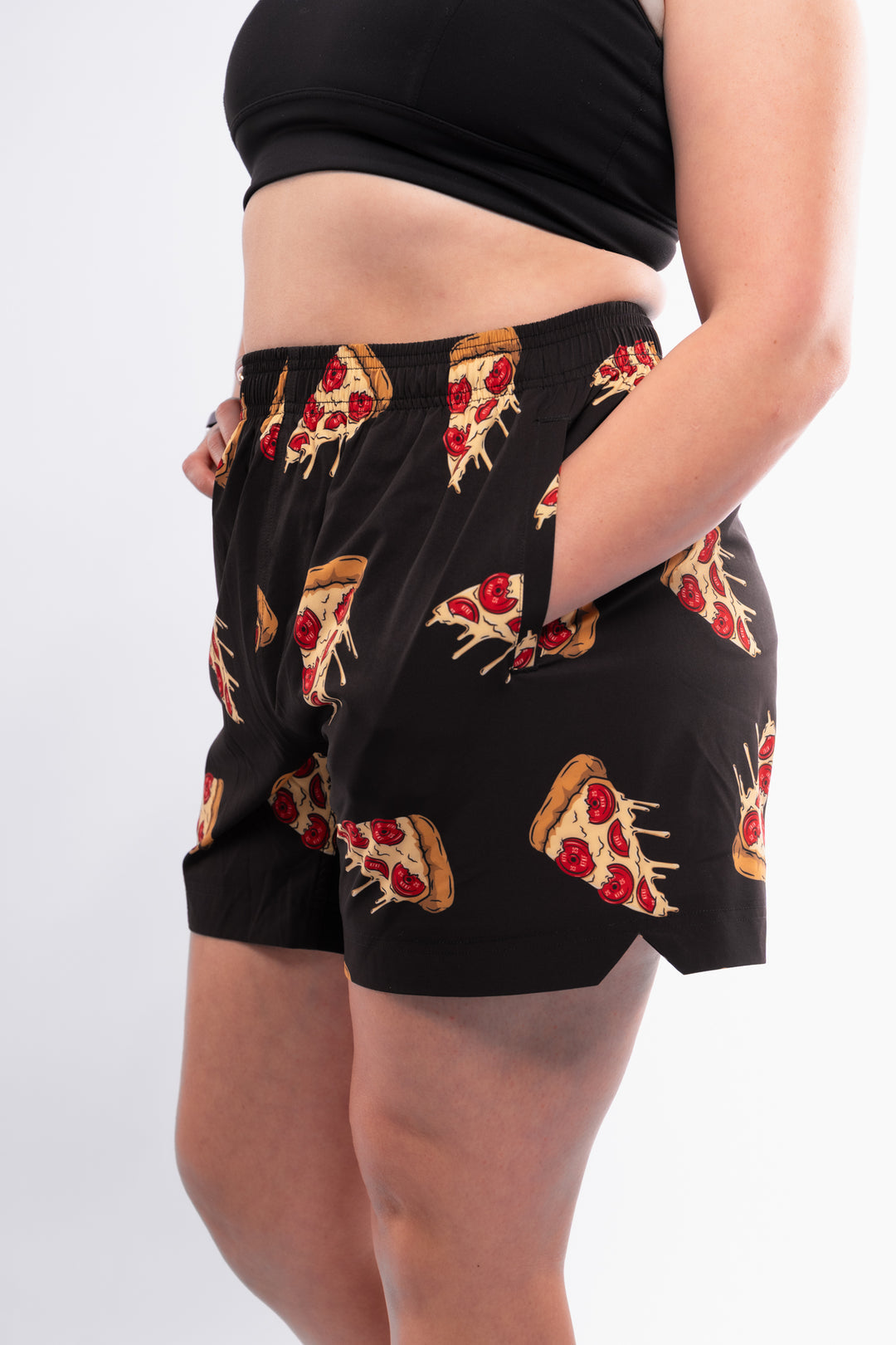 Kinda Fit Kinda Fat Plateroni Pizza 5.5" Training Shorts