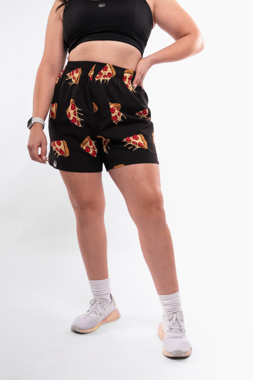 Kinda Fit Kinda Fat Plateroni Pizza 5.5" Training Shorts