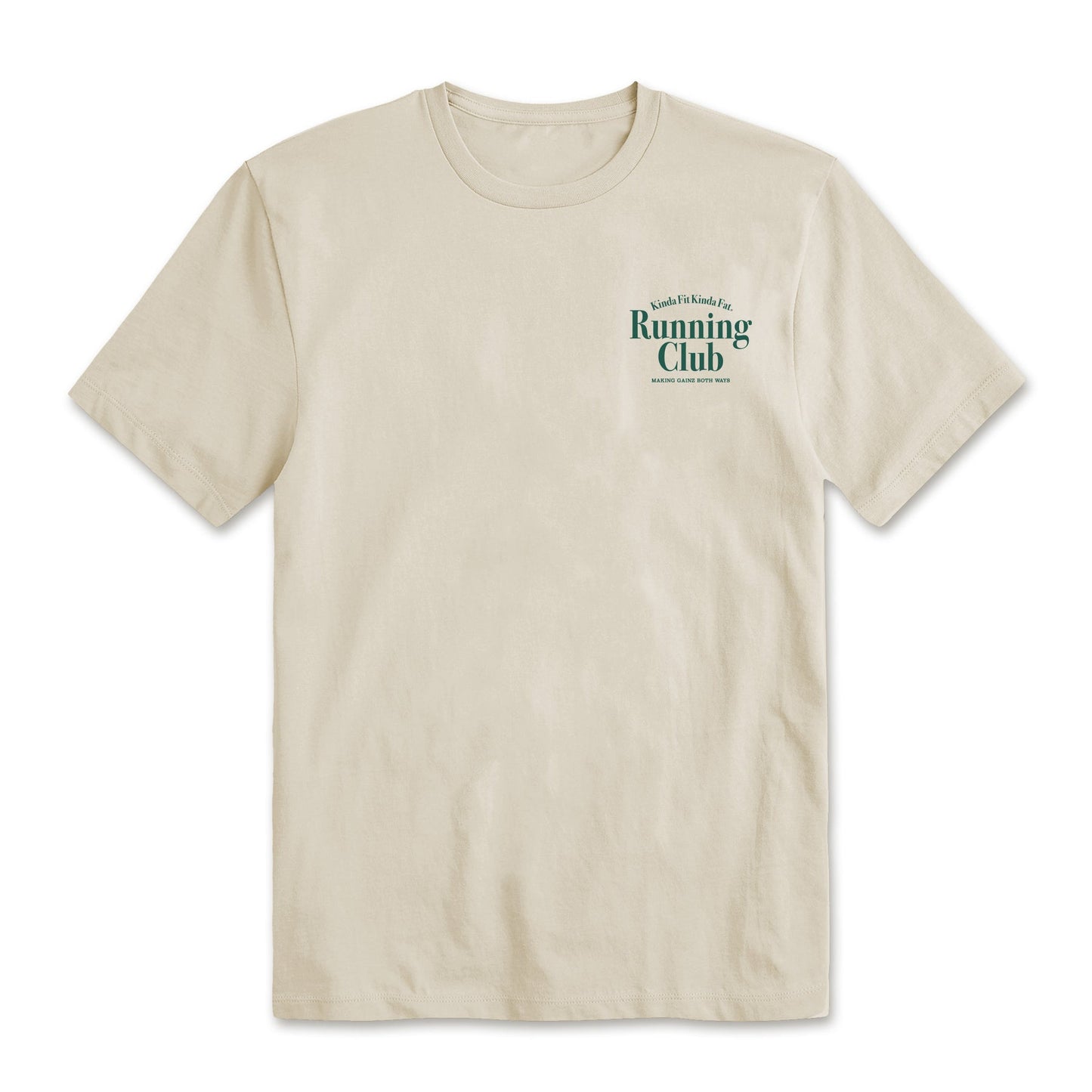 Kinda Fit Kinda Fat Running Club Signature Cotton Tee (Natural)