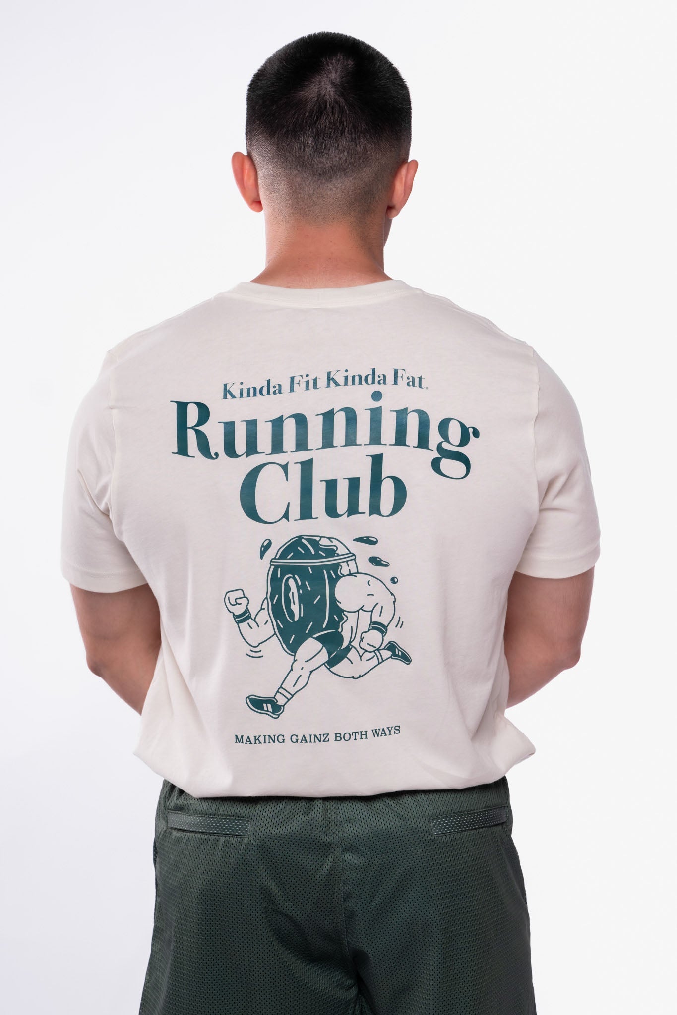Kinda Fit Kinda Fat Running Club Signature Cotton Tee (Natural)