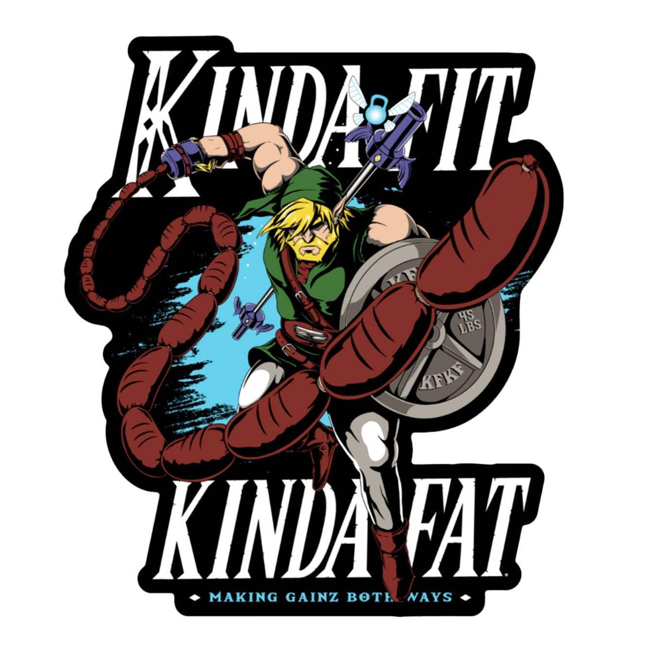 Kinda Fit Kinda Fat Sausage Link Sticker