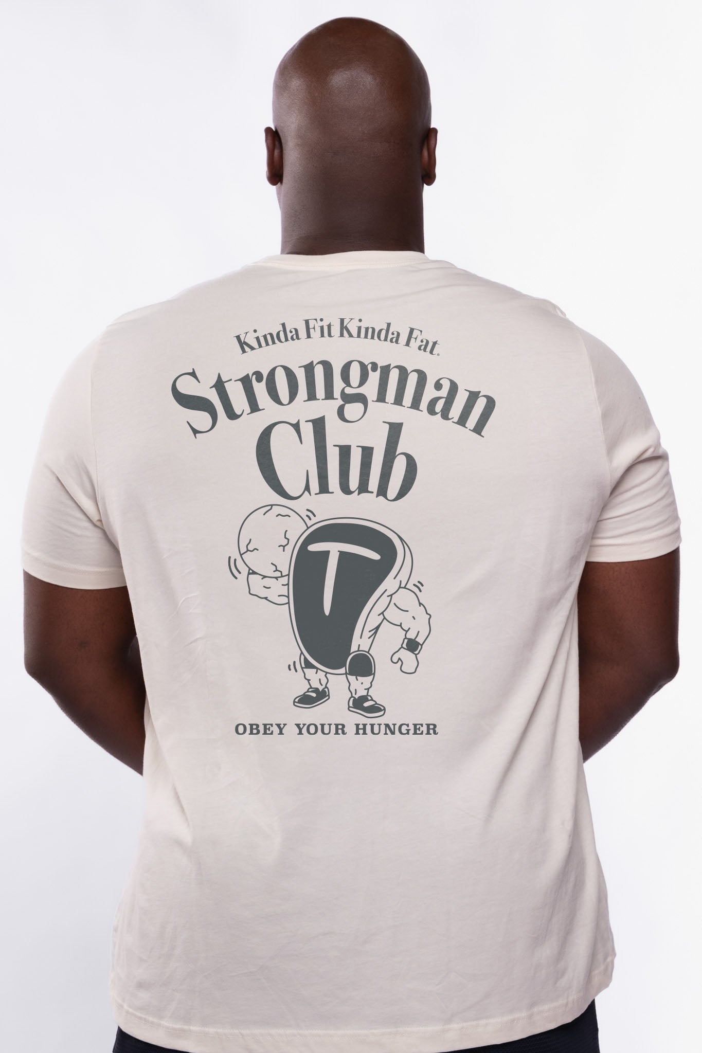 Kinda Fit Kinda Fat Strongman Club Tee (Natural)