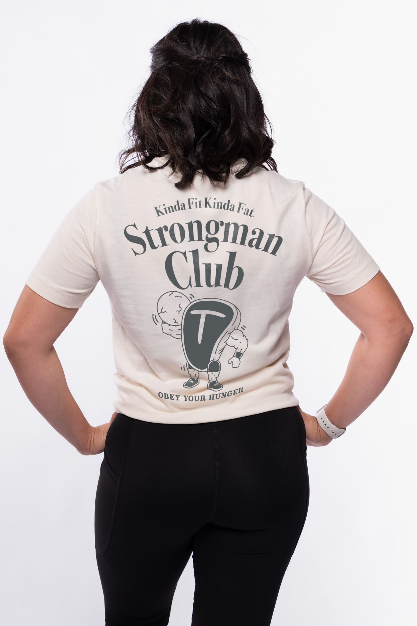 Kinda Fit Kinda Fat Strongman Club Tee (Natural)