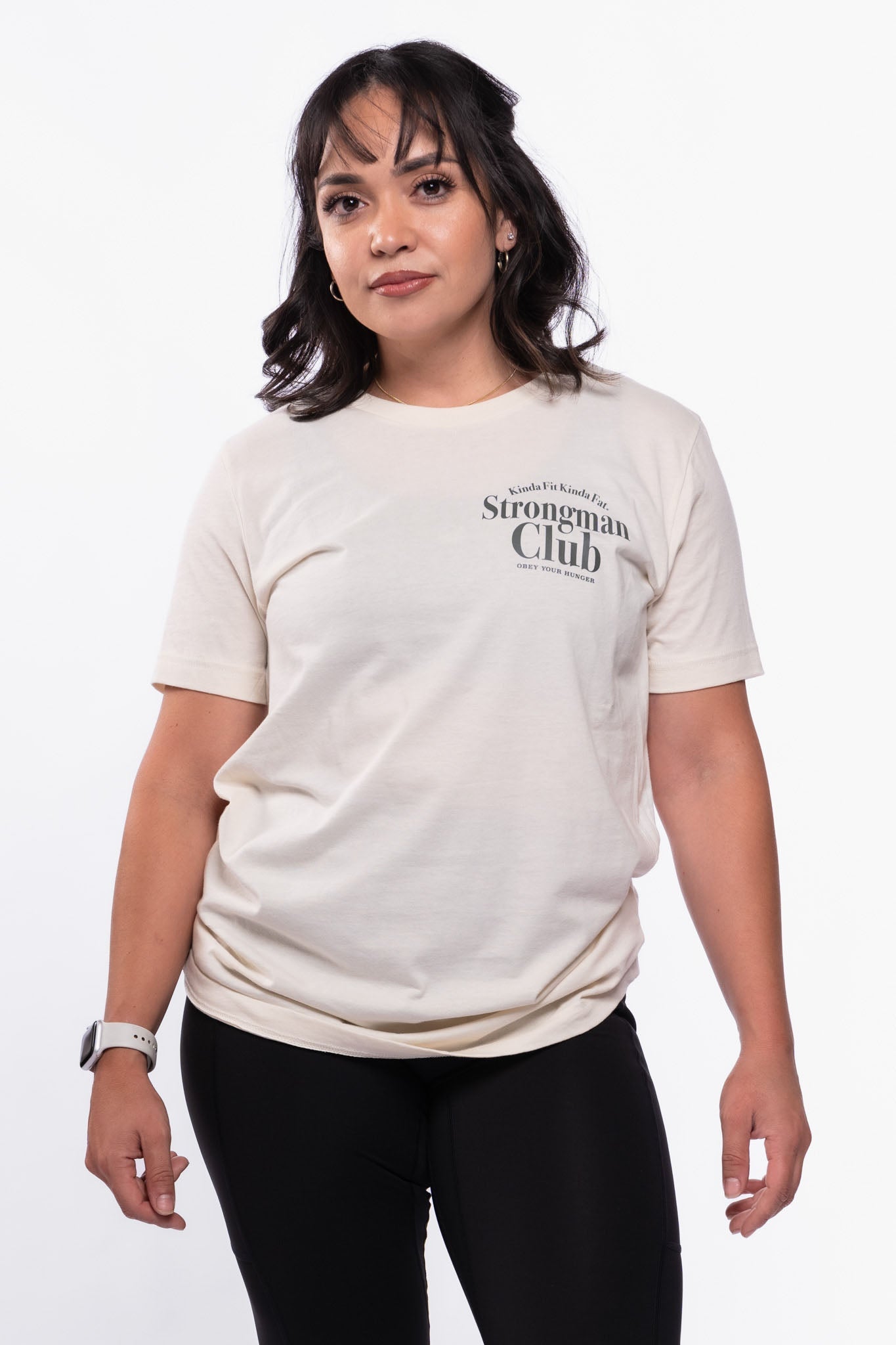 Kinda Fit Kinda Fat Strongman Club Tee (Natural)