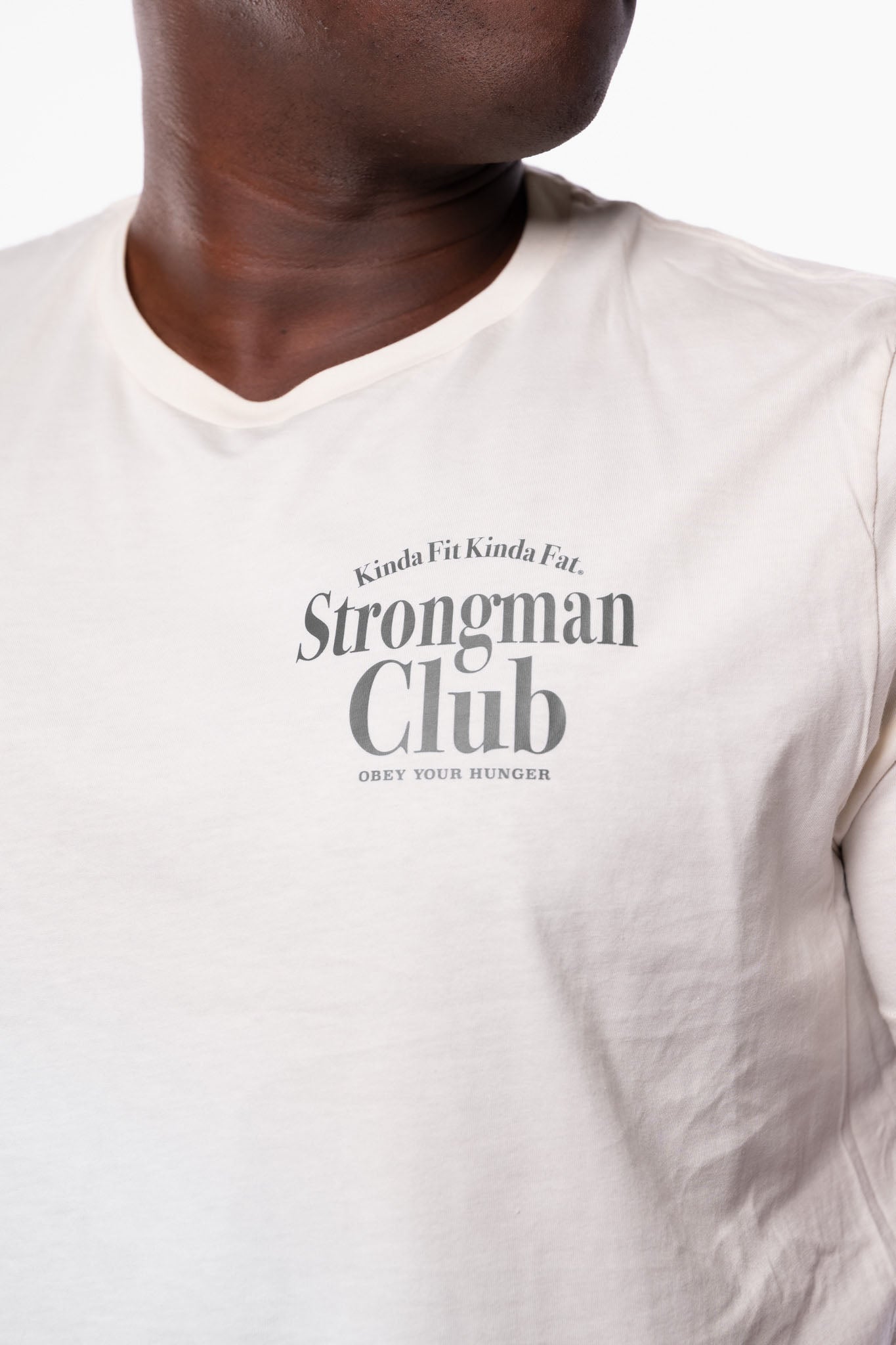 Kinda Fit Kinda Fat Strongman Club Tee (Natural)