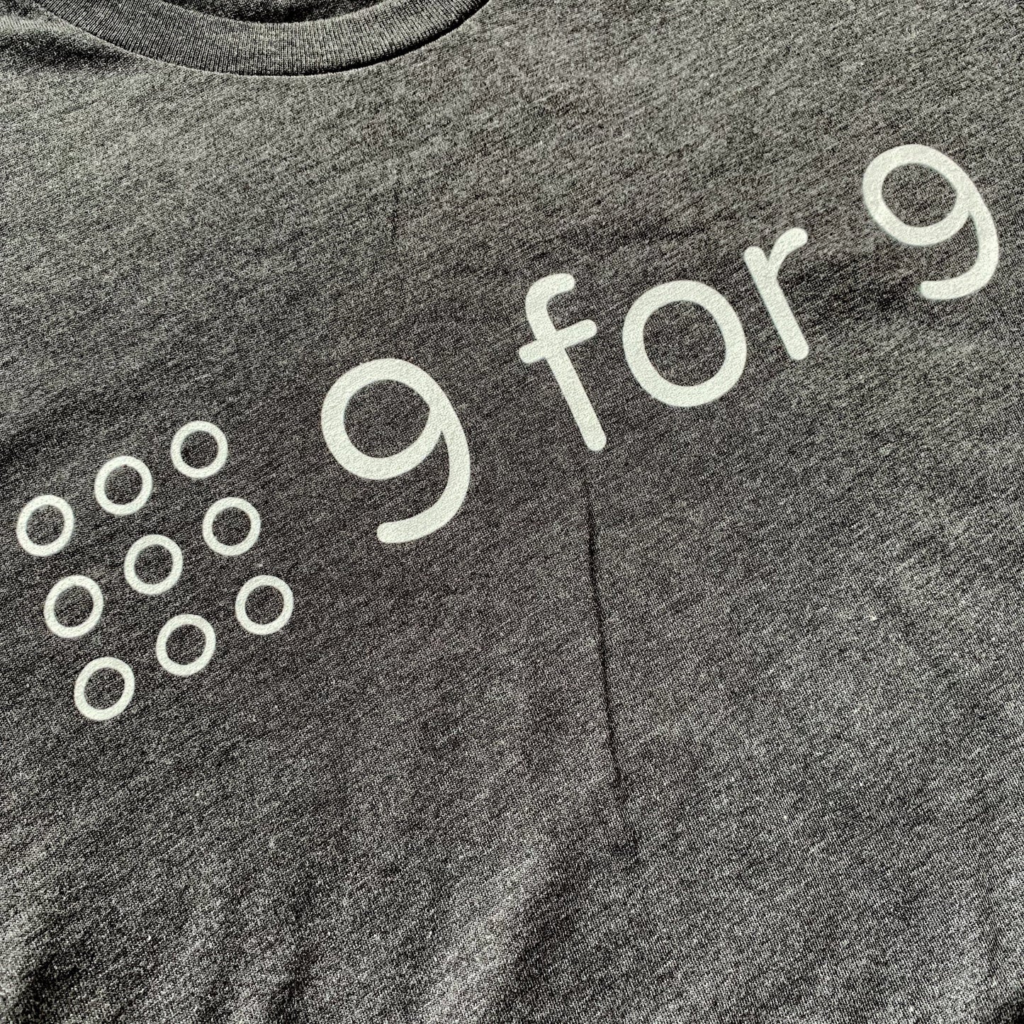 9 for 9 Unisex Tee (Heather Charcoal) - 9 for 9