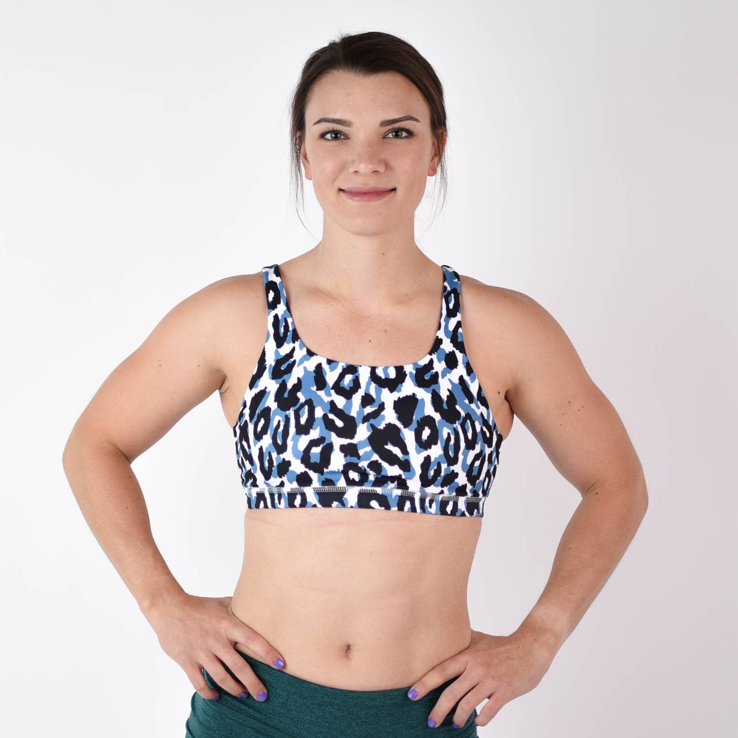 FLEO Celine Sports Bra - Blue Leopard - 9 for 9