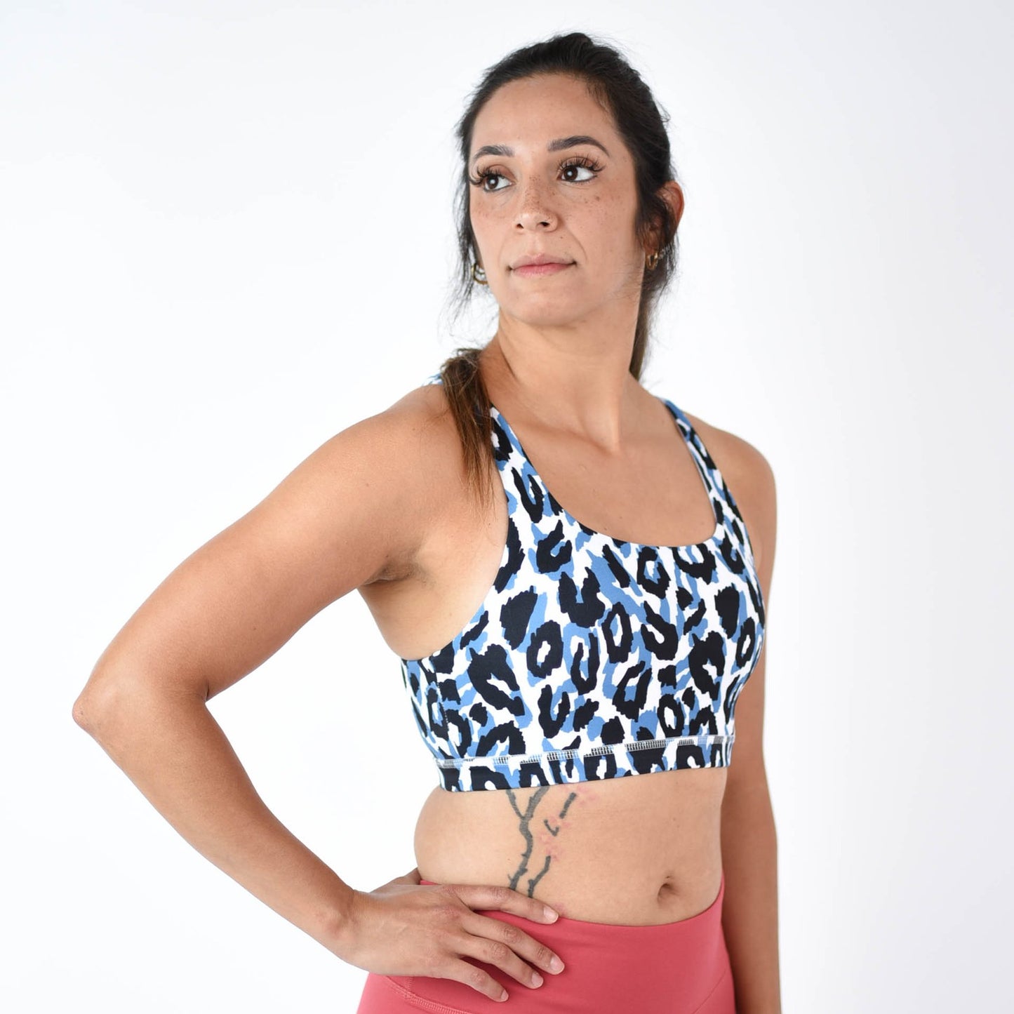 FLEO Celine Sports Bra - Blue Leopard - 9 for 9