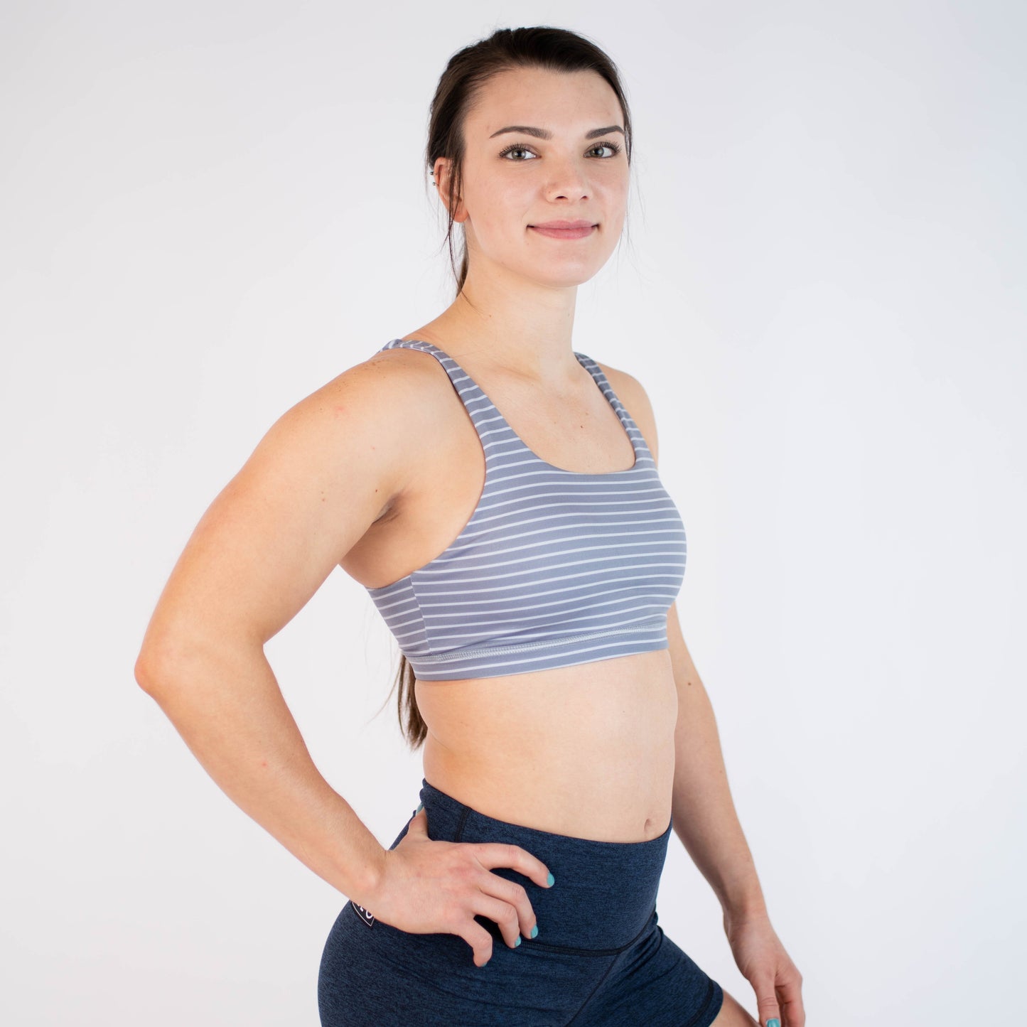 FLEO Celine Sports Bra - Grey Stripe - 9 for 9