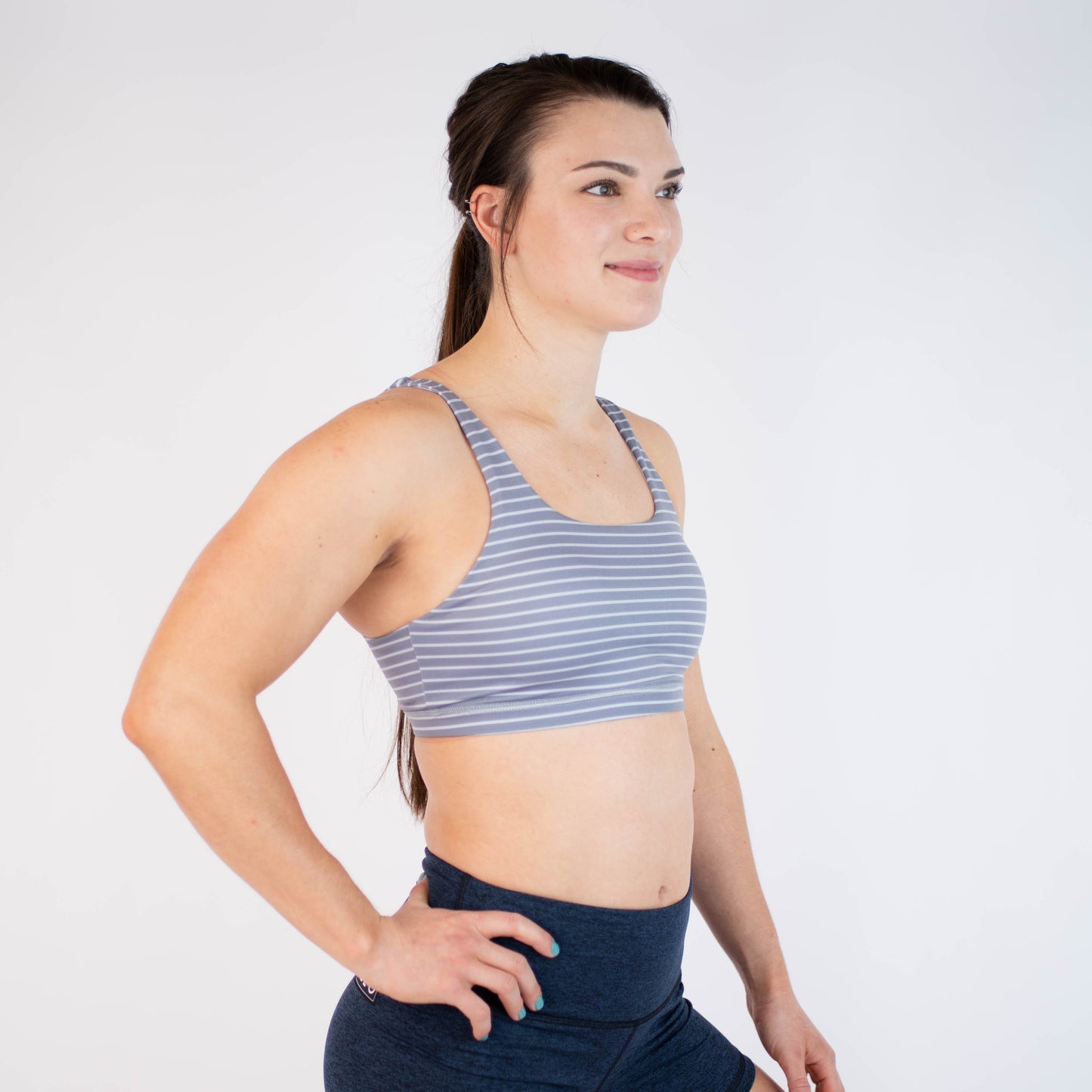 FLEO Celine Sports Bra - Grey Stripe - 9 for 9