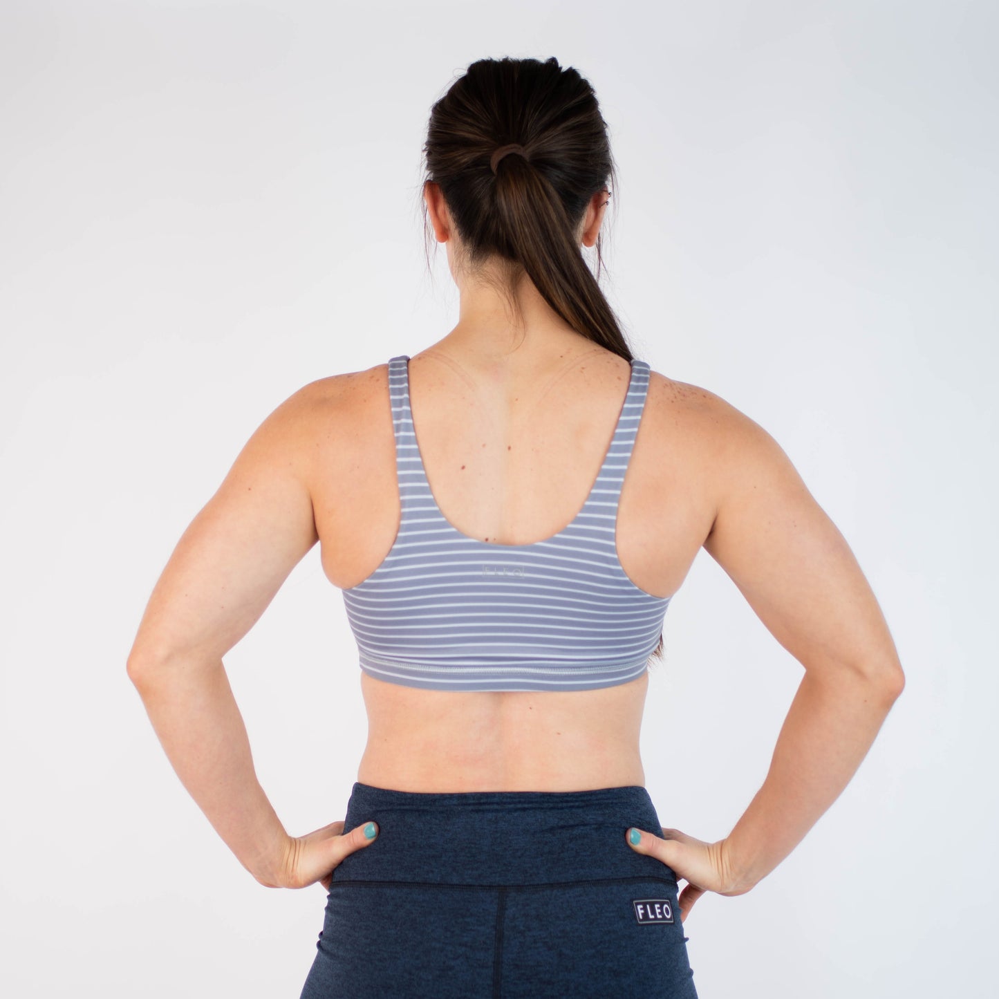 FLEO Celine Sports Bra - Grey Stripe - 9 for 9