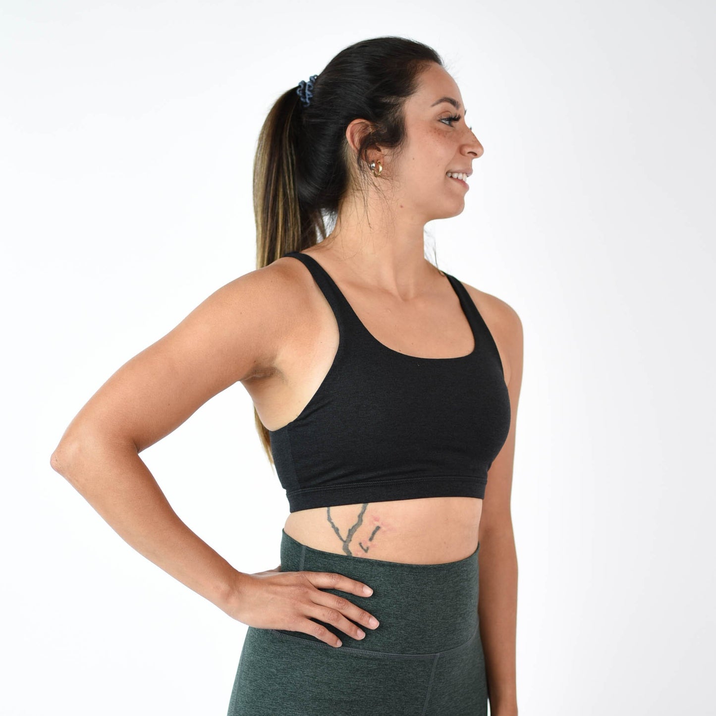 FLEO Celine Sports Bra - Heather Black - 9 for 9