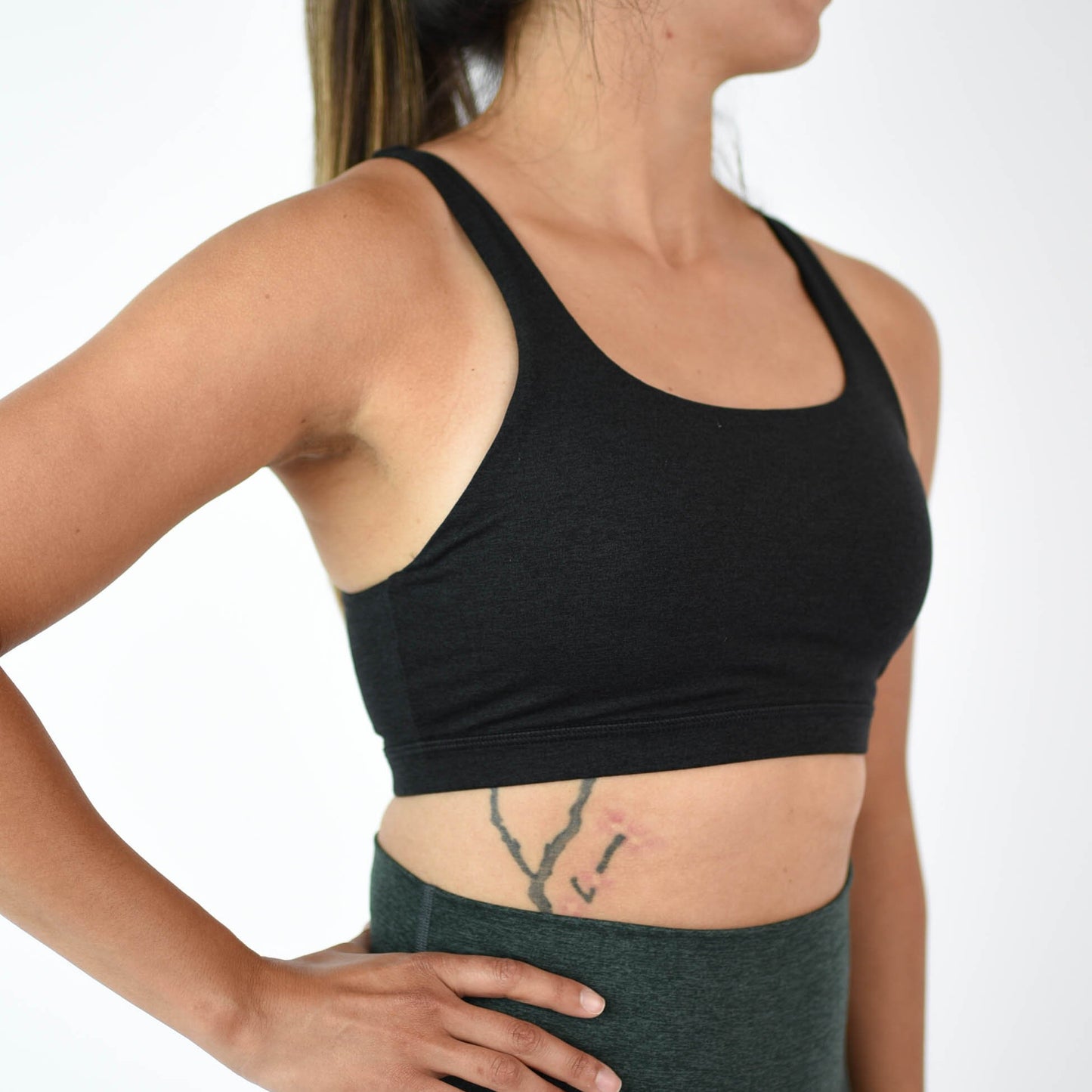 FLEO Celine Sports Bra - Heather Black - 9 for 9