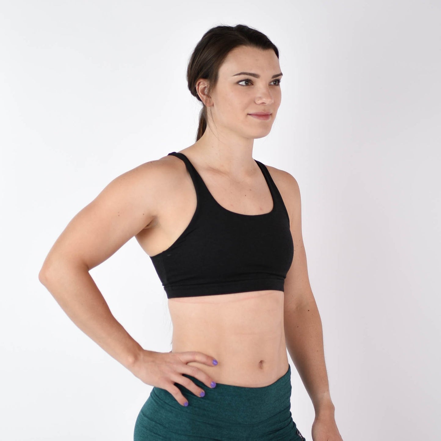 FLEO Celine Sports Bra - Heather Black - 9 for 9