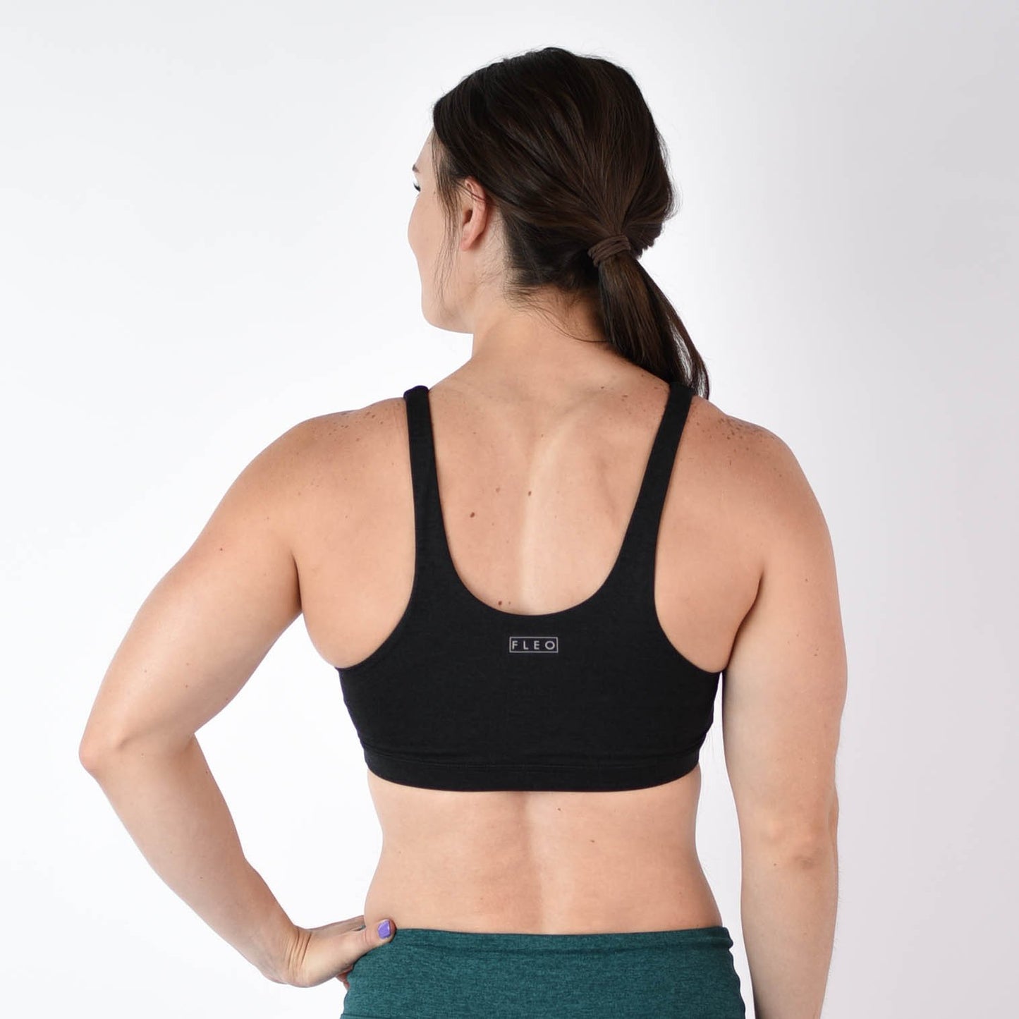 FLEO Celine Sports Bra - Heather Black - 9 for 9