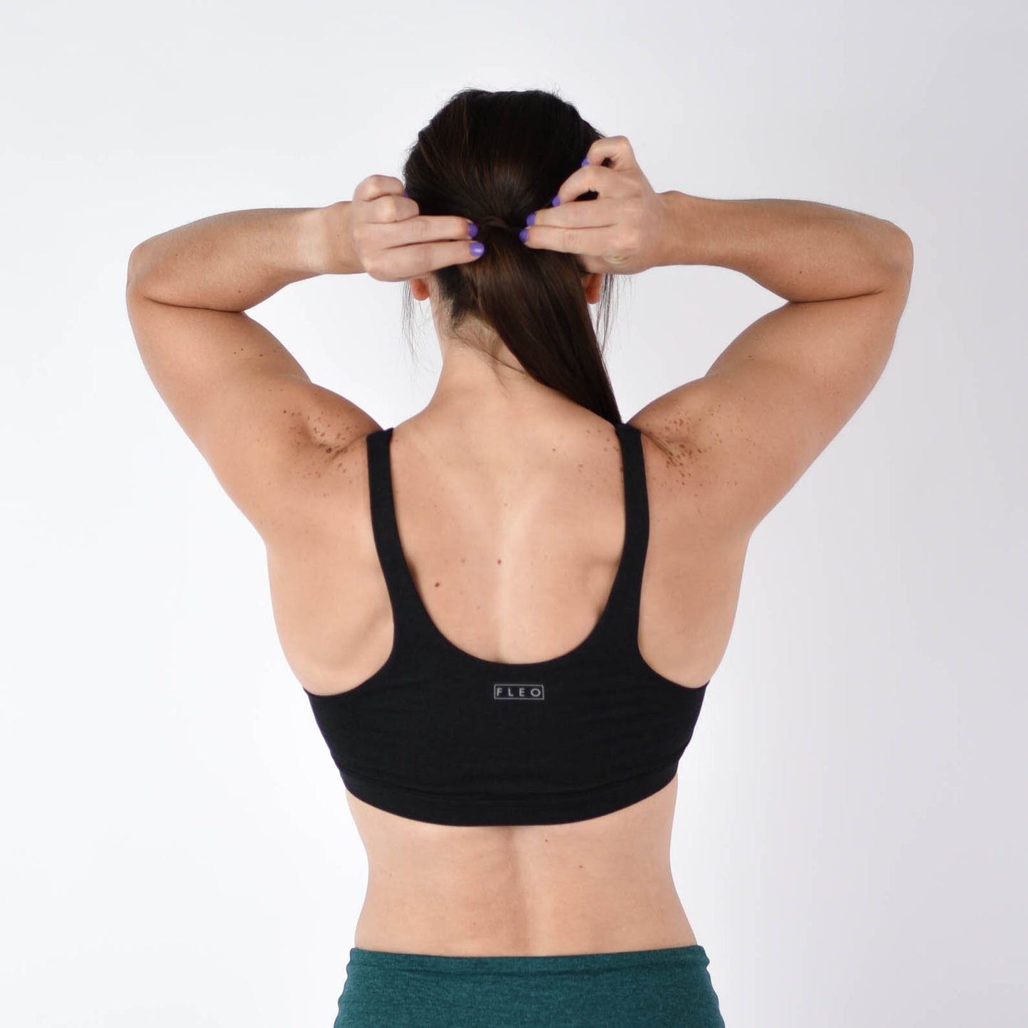 FLEO Celine Sports Bra - Heather Black - 9 for 9