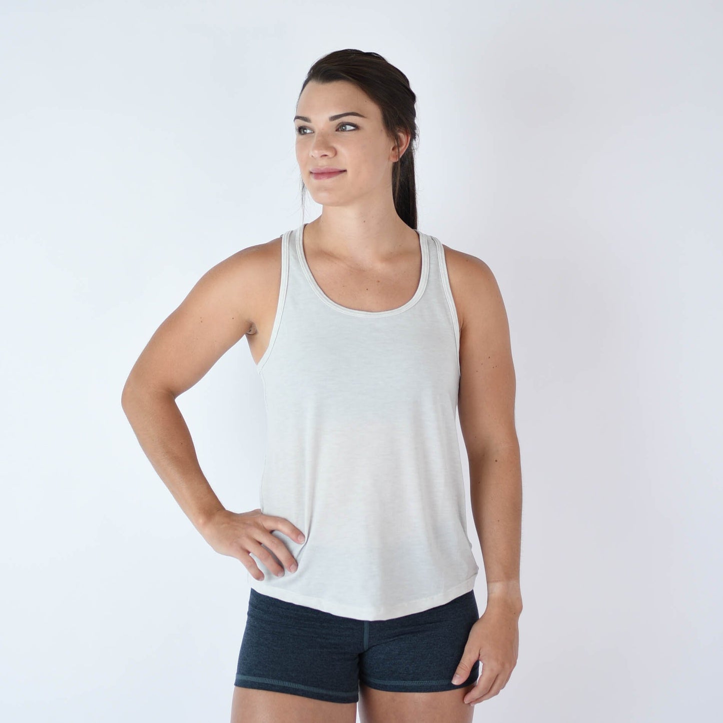 FLEO Elevate Racerback Tank - Glacier Grey