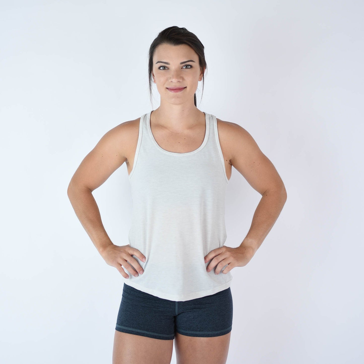 FLEO Elevate Racerback Tank - Glacier Grey