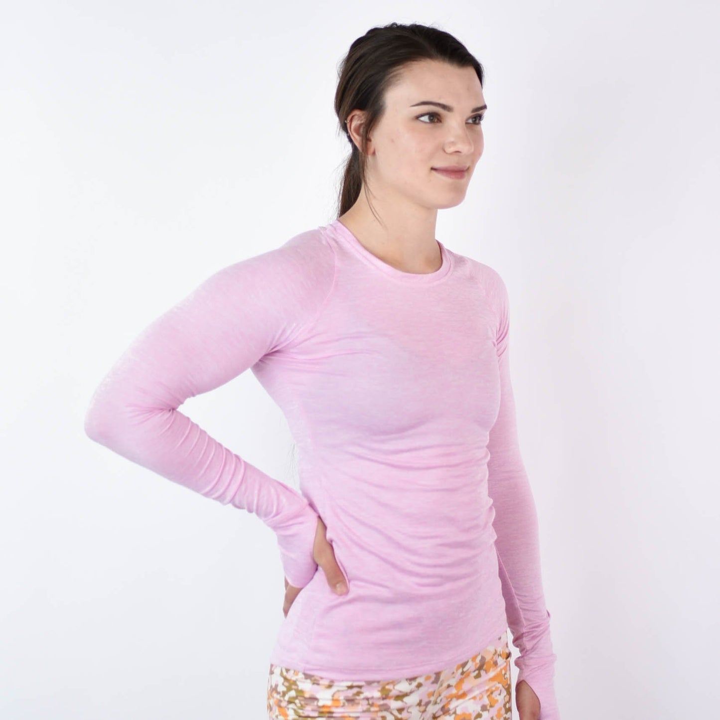 FLEO Foundation Long Sleeve - Heather Bubblegum - 9 for 9